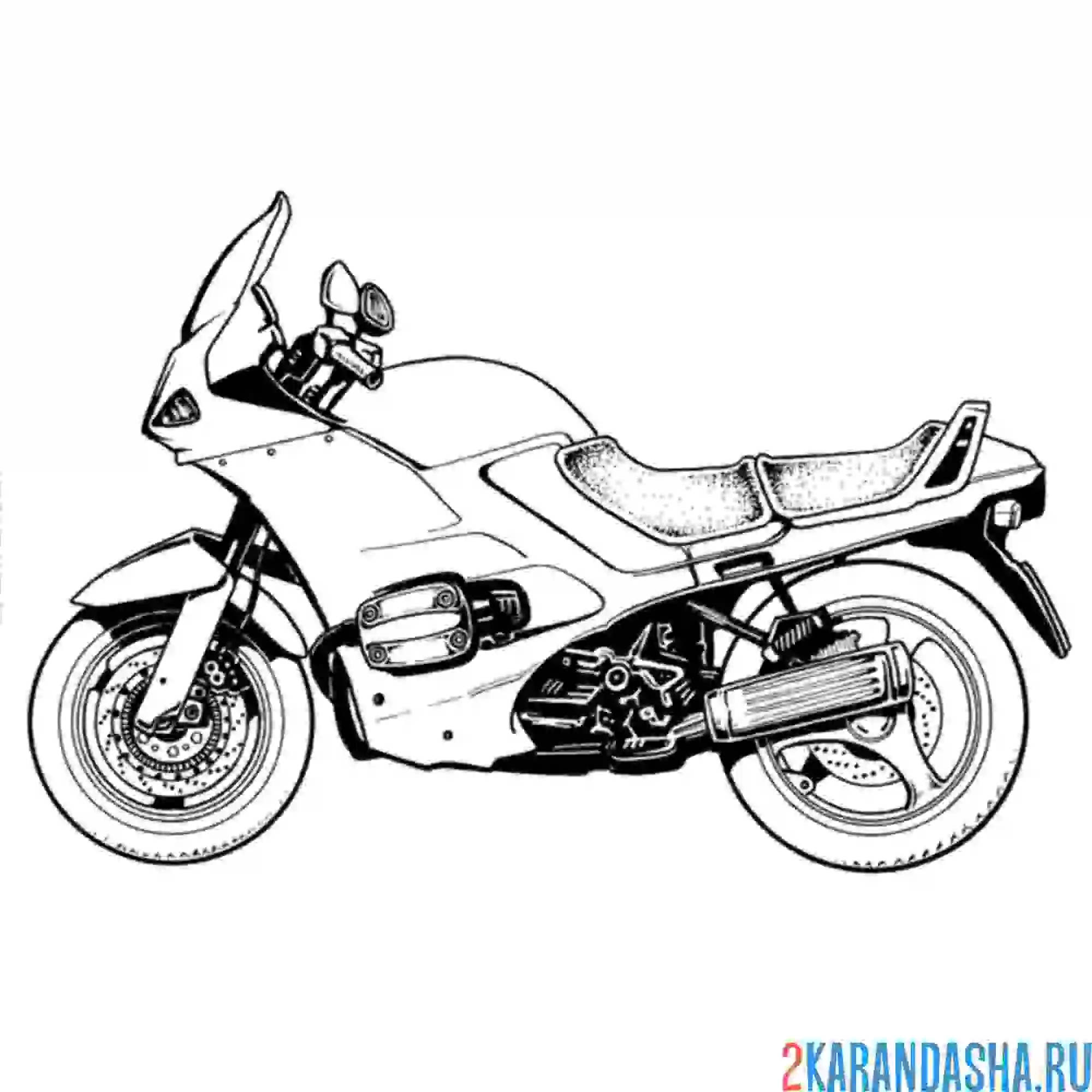 Раскраска очень быстрый мотоцикл