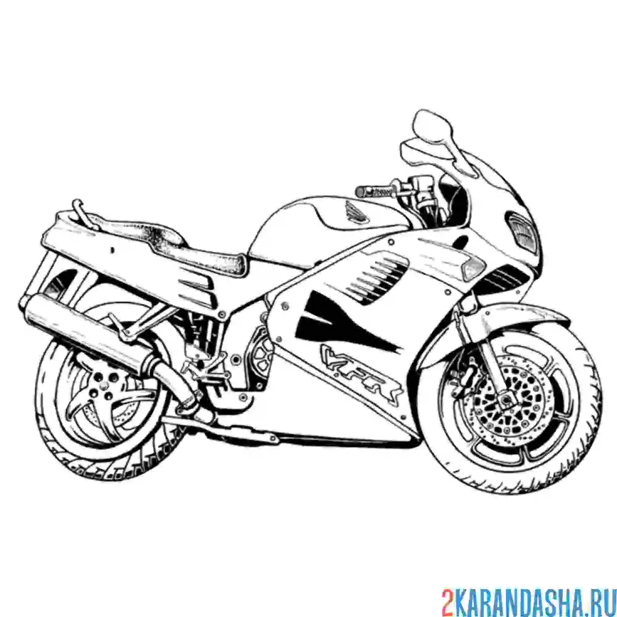 Раскраска мотоцикл vfr