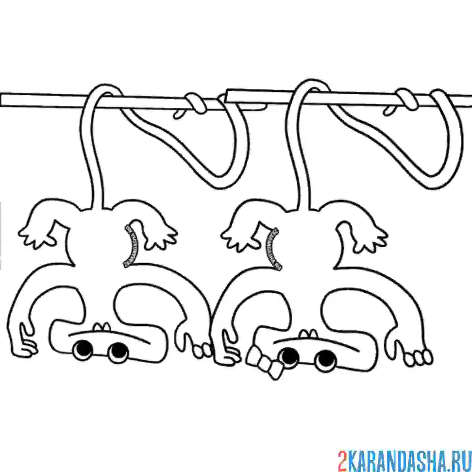 Раскраска кэйси и джеси банбан
