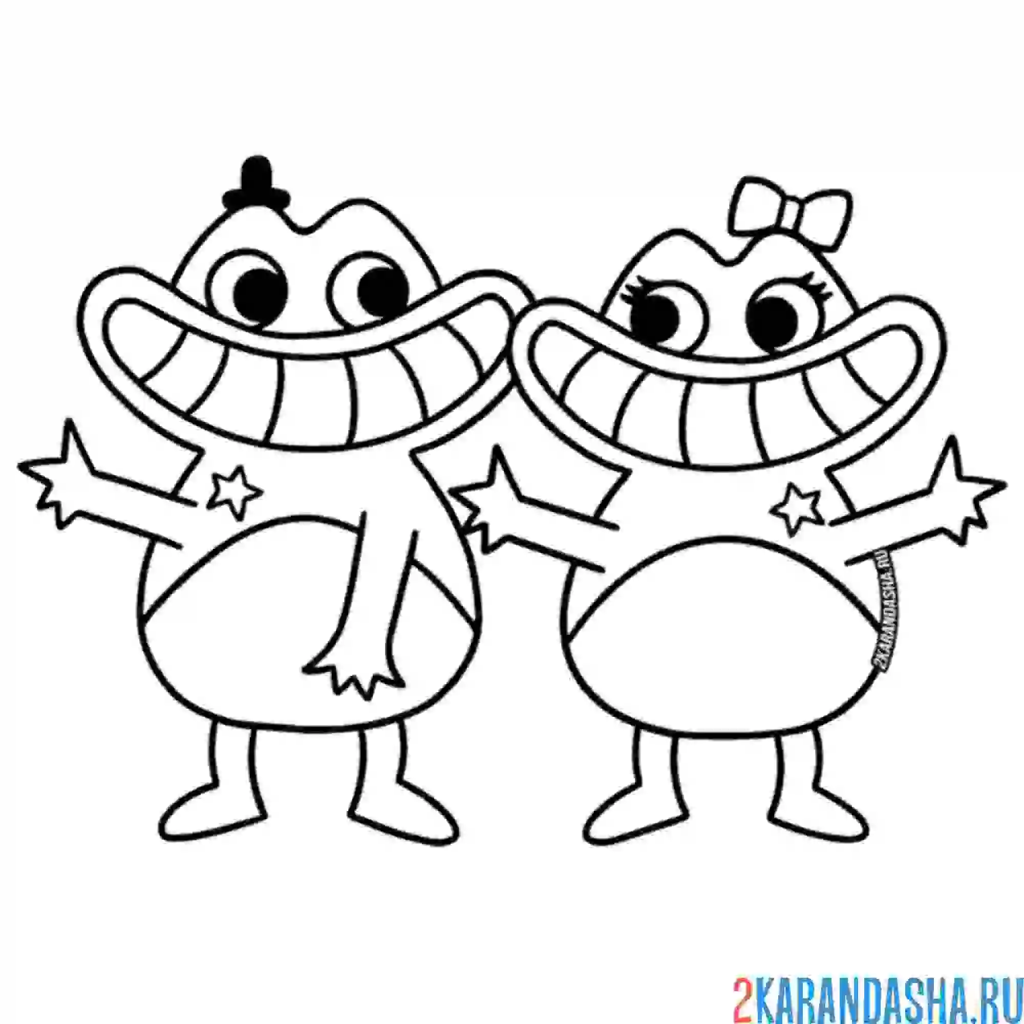 Раскраска два шерифа банбан