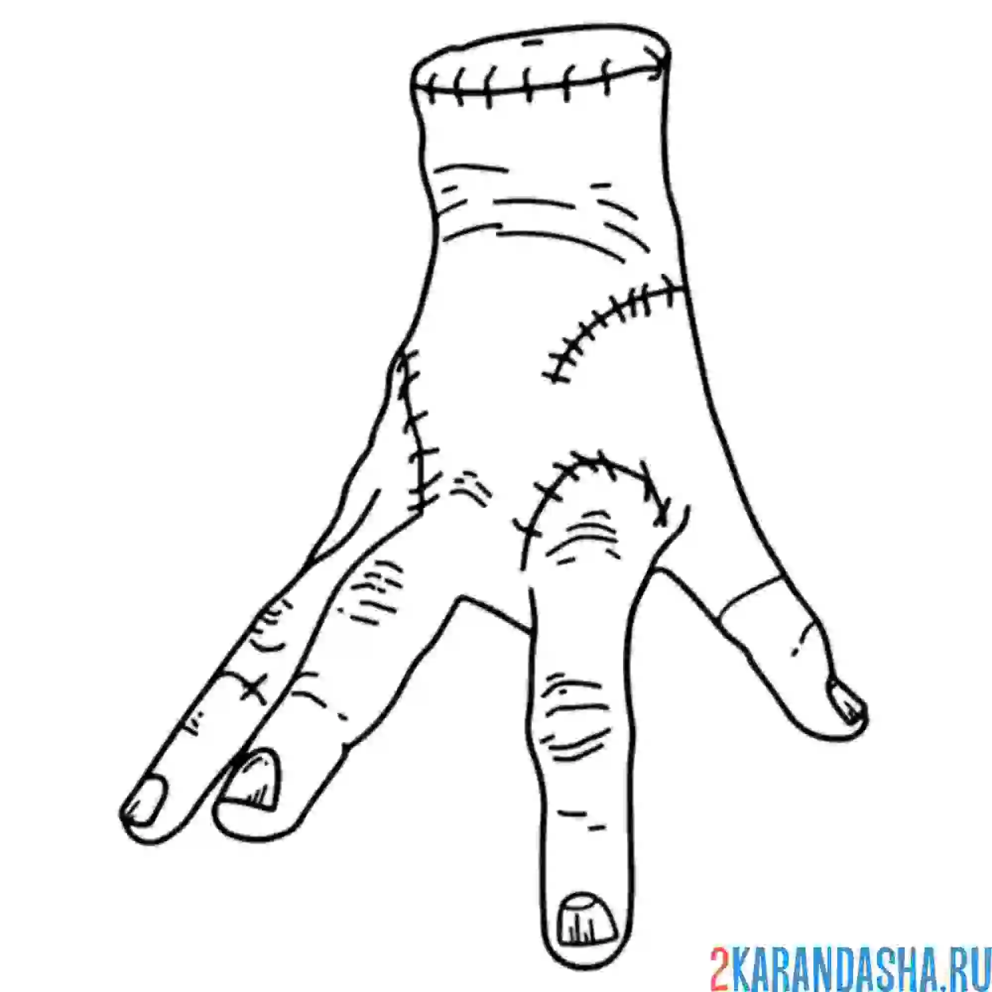 Раскраска вещь рука