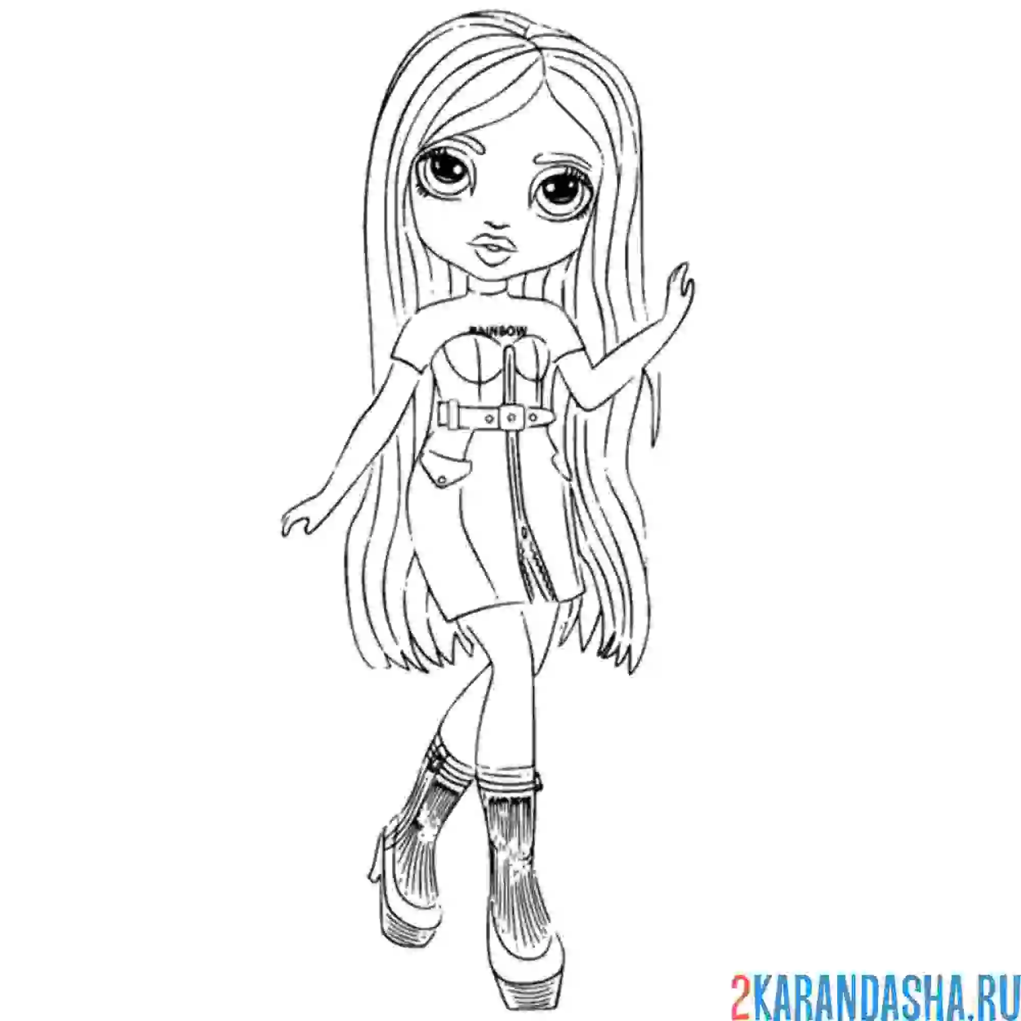 Раскраска рейнбоу хай