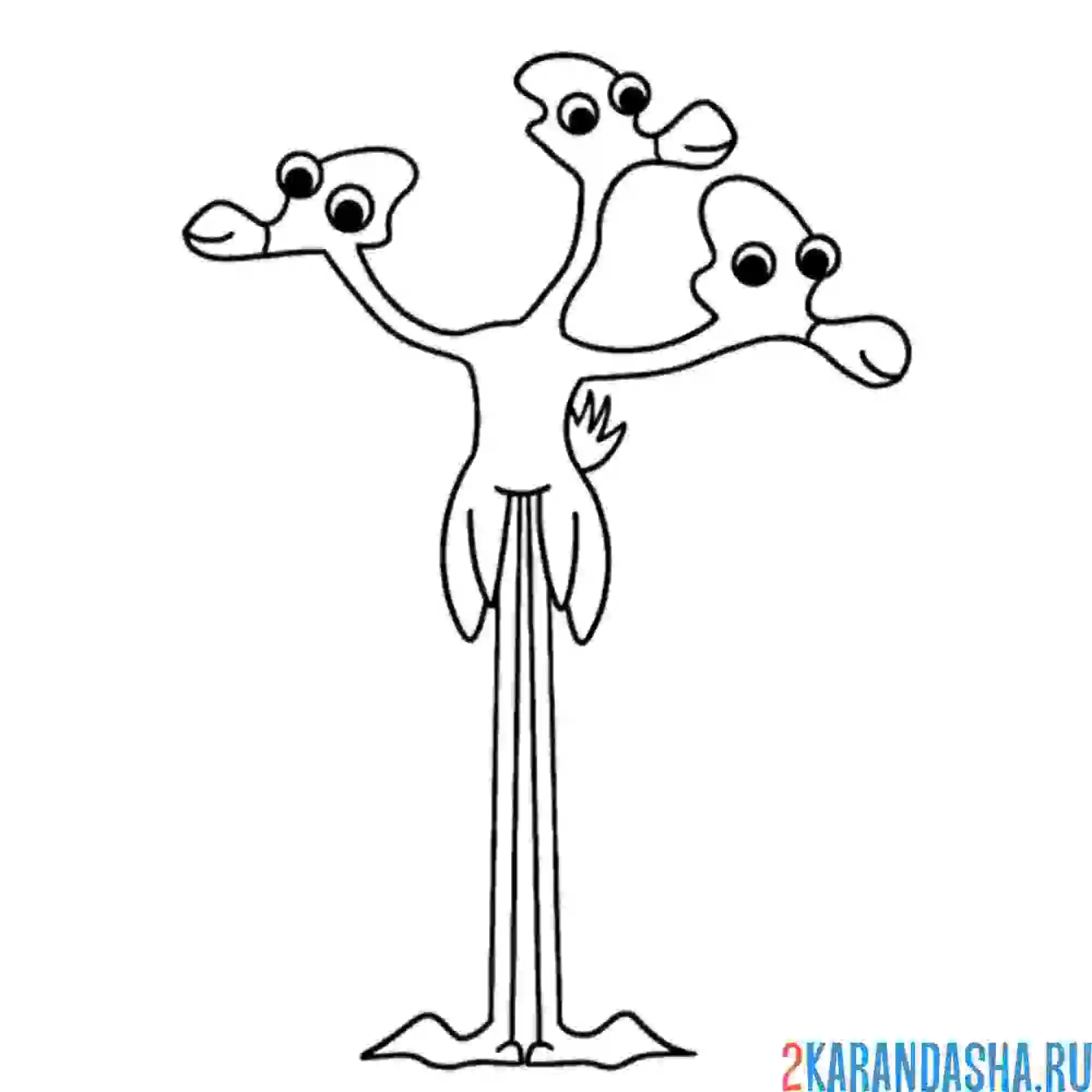 Раскраска рики, тики и мики банбан