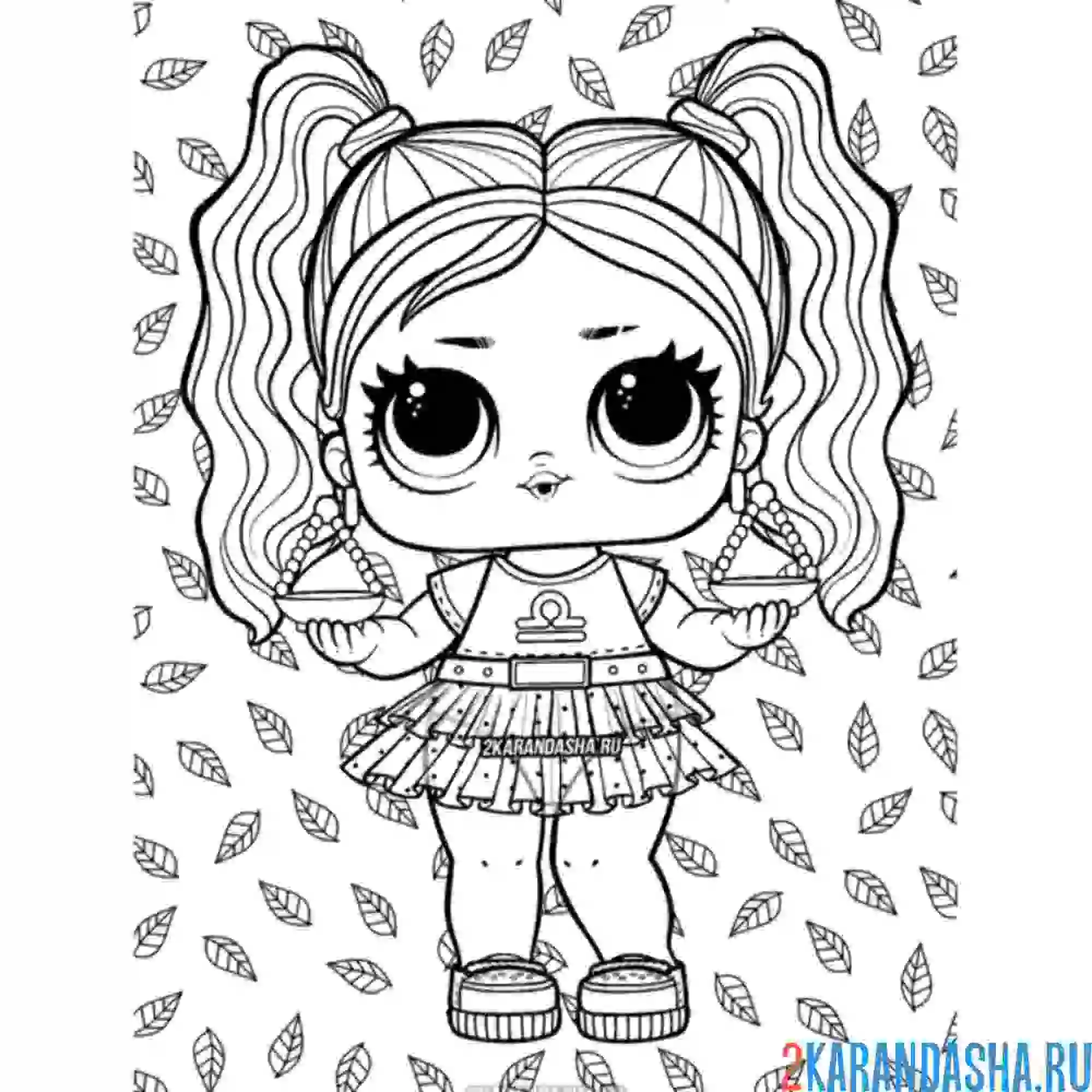 Раскраска кукла лол 2023