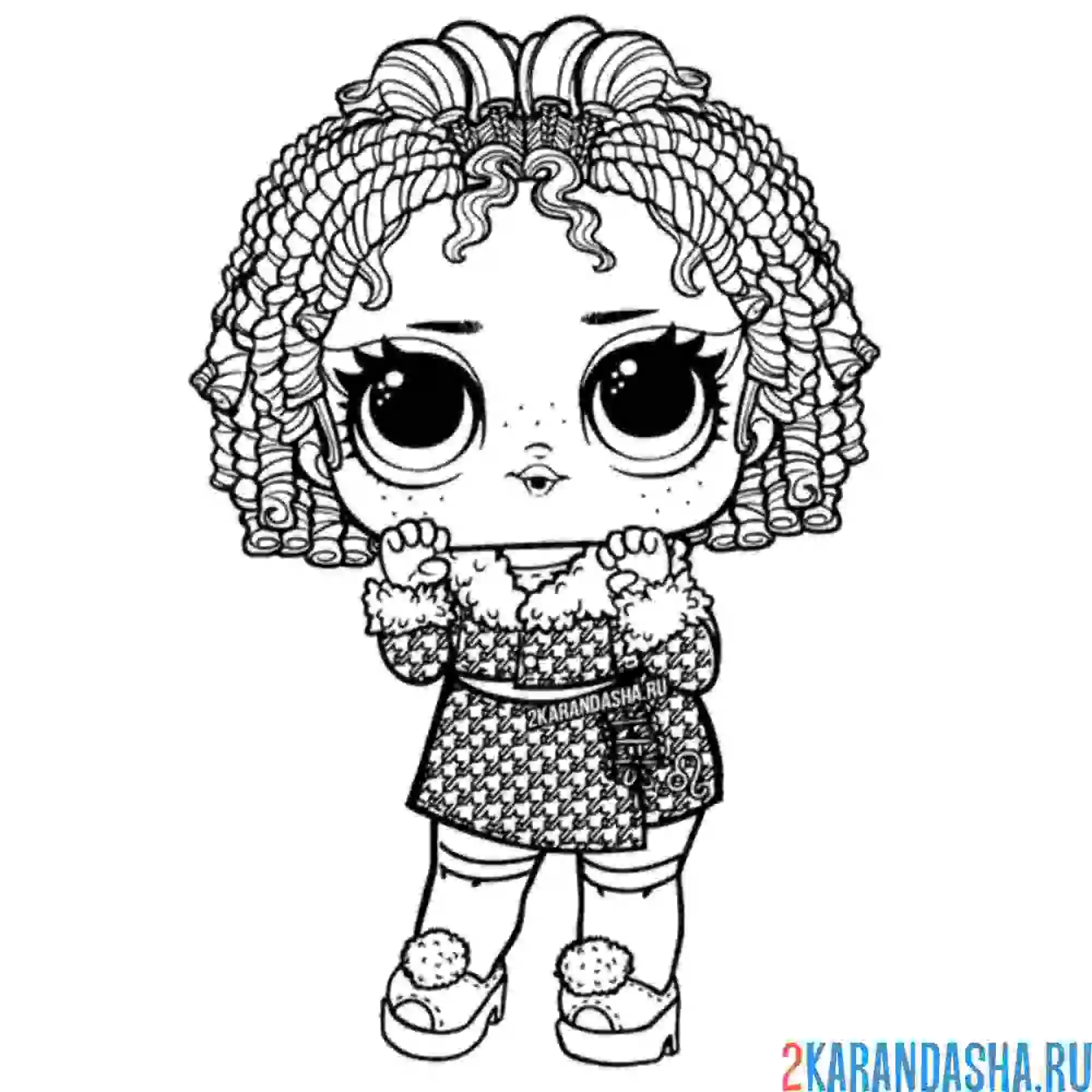 Раскраска лол зимняя одежда