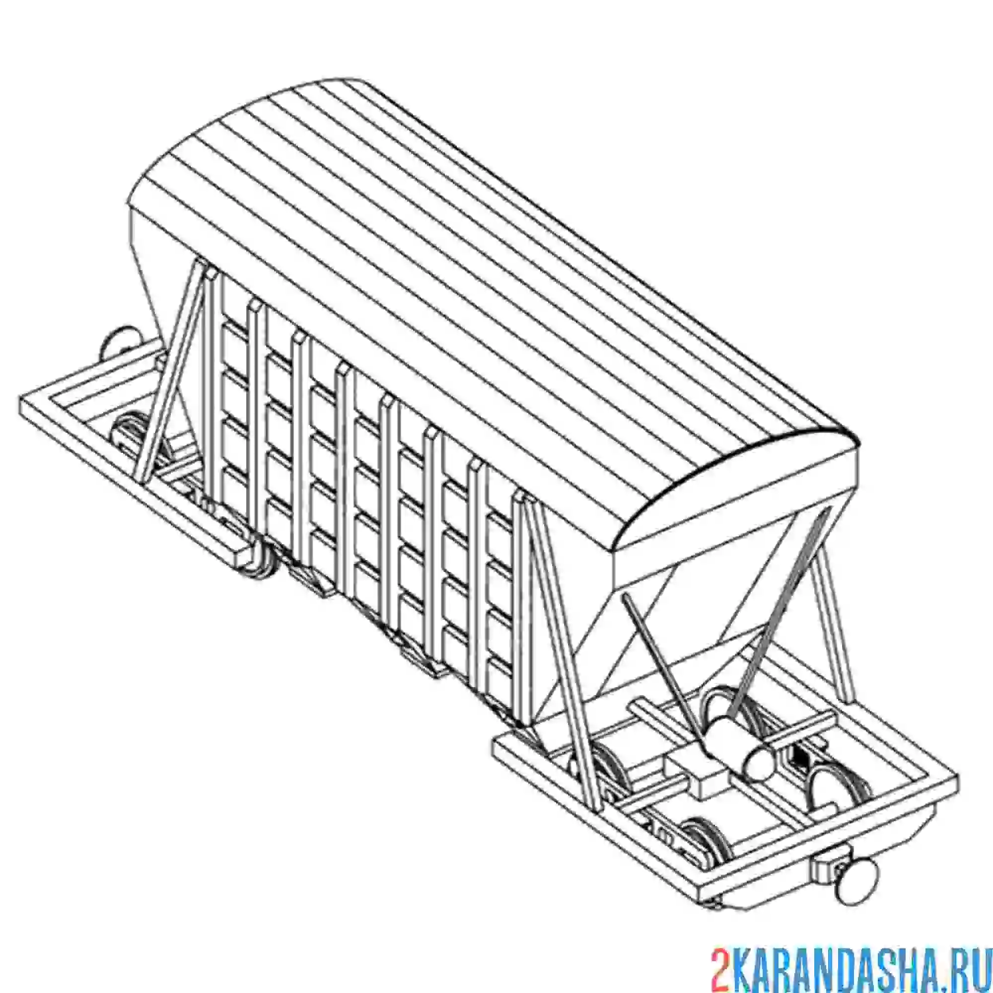 Раскраска грузовой вагон