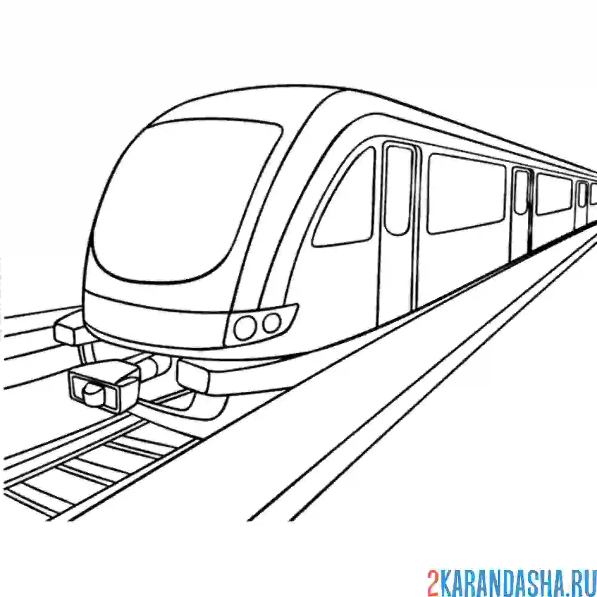 Раскраска вагон метро