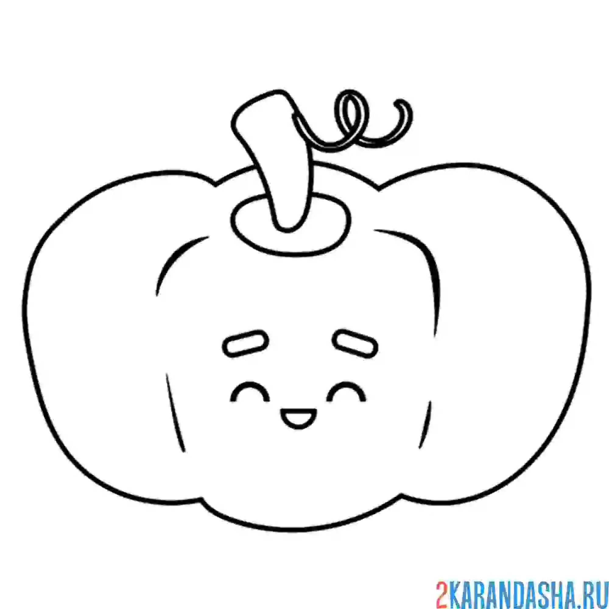 Раскраска тыква смеется