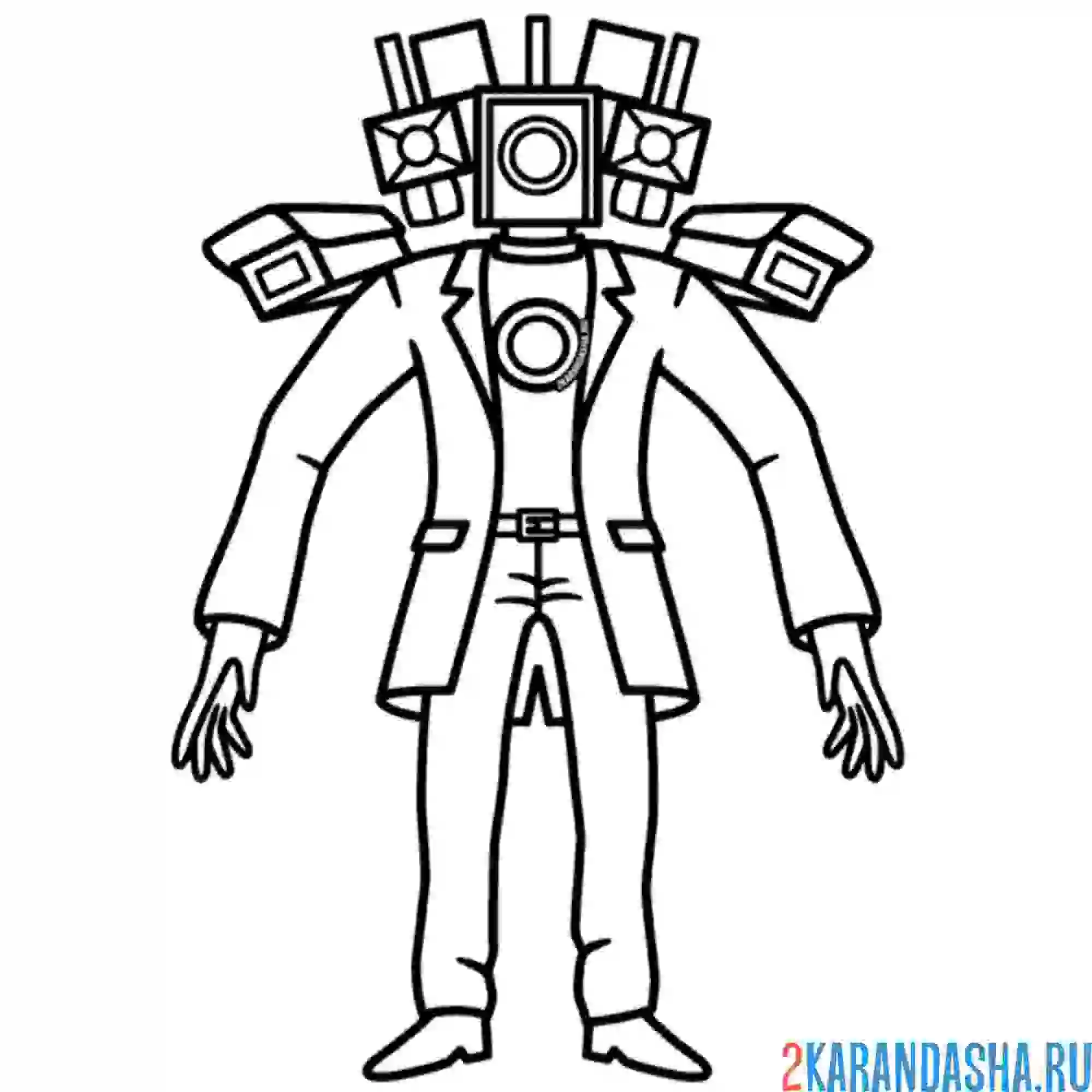 Раскраска титан камерамэн новый