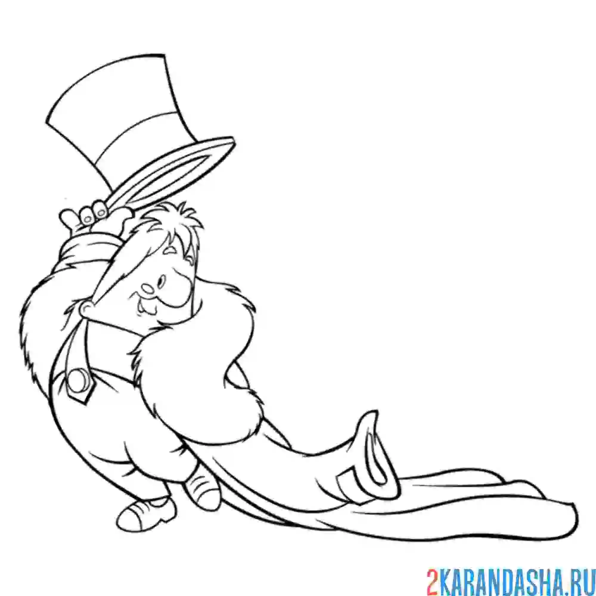Раскраска карлсон в пальто