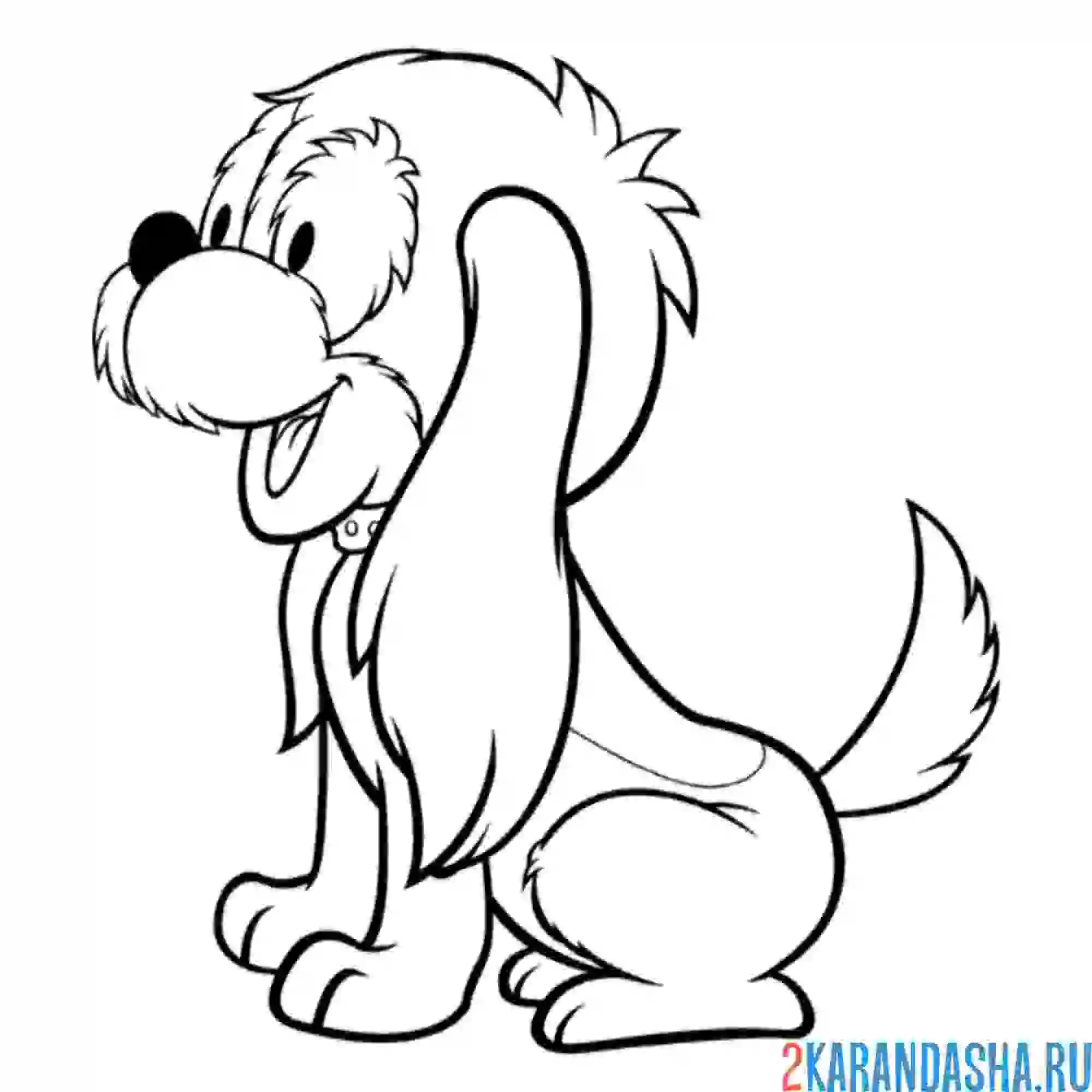 Раскраска щенок малыша