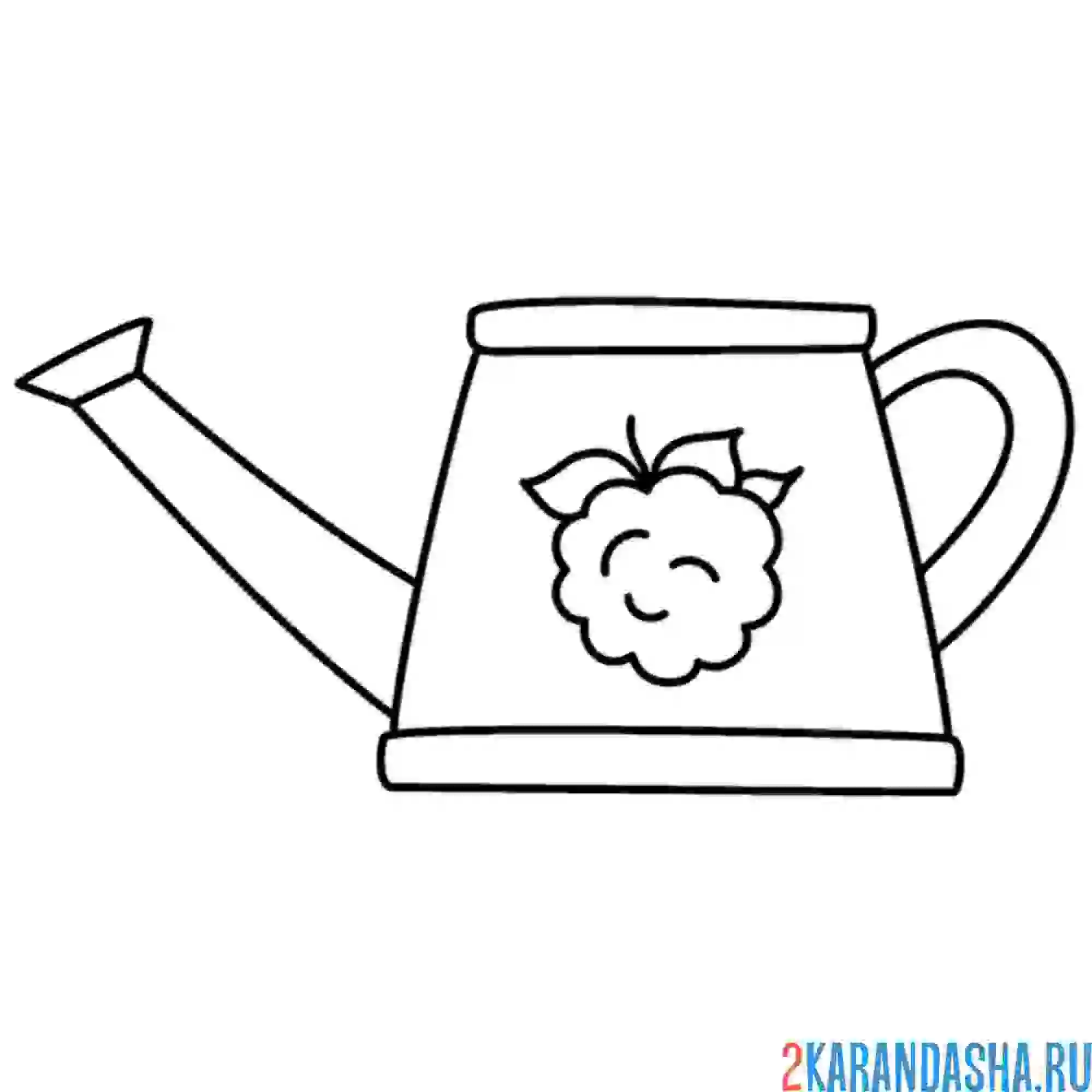 Раскраска малина на лейке