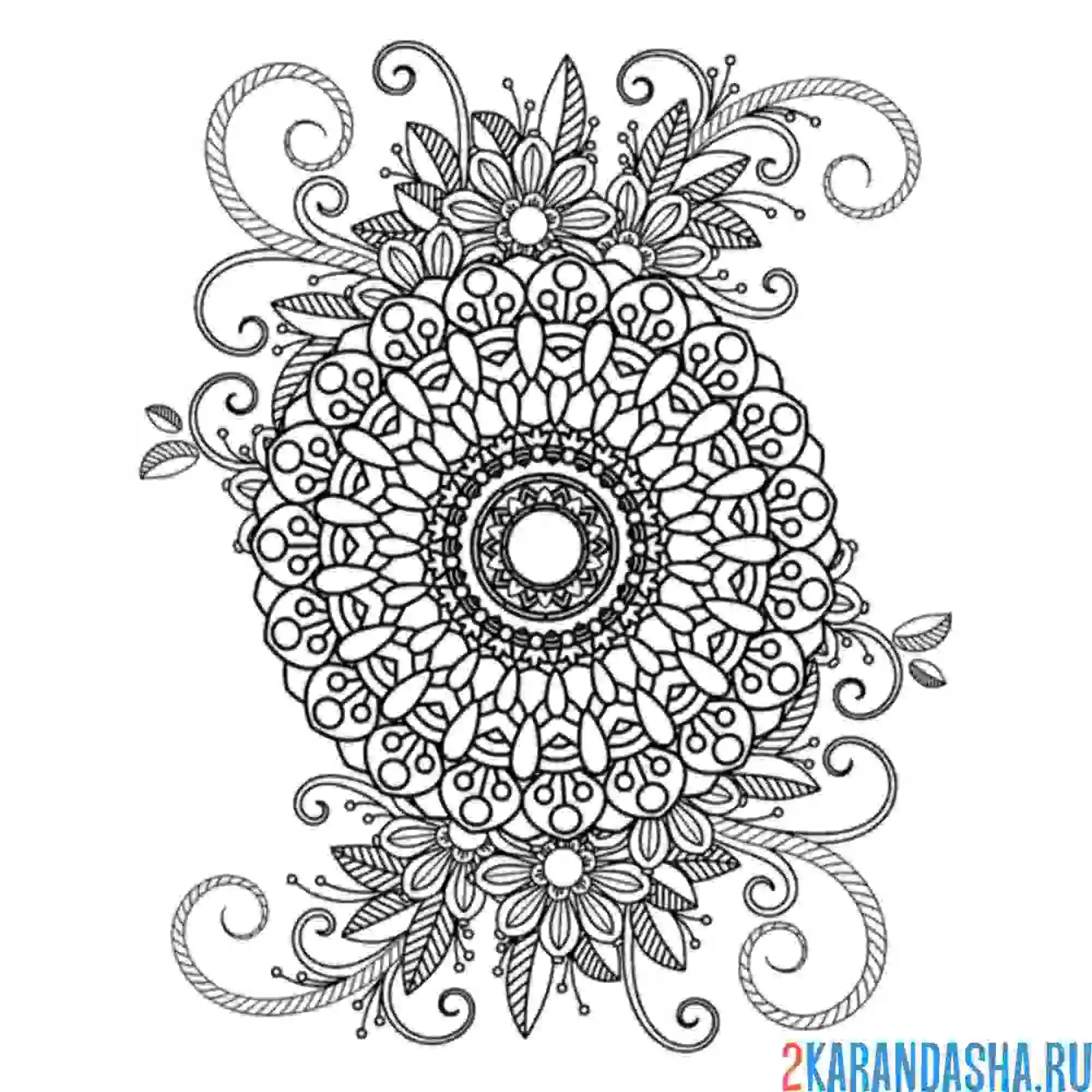 Раскраска мандала замужество
