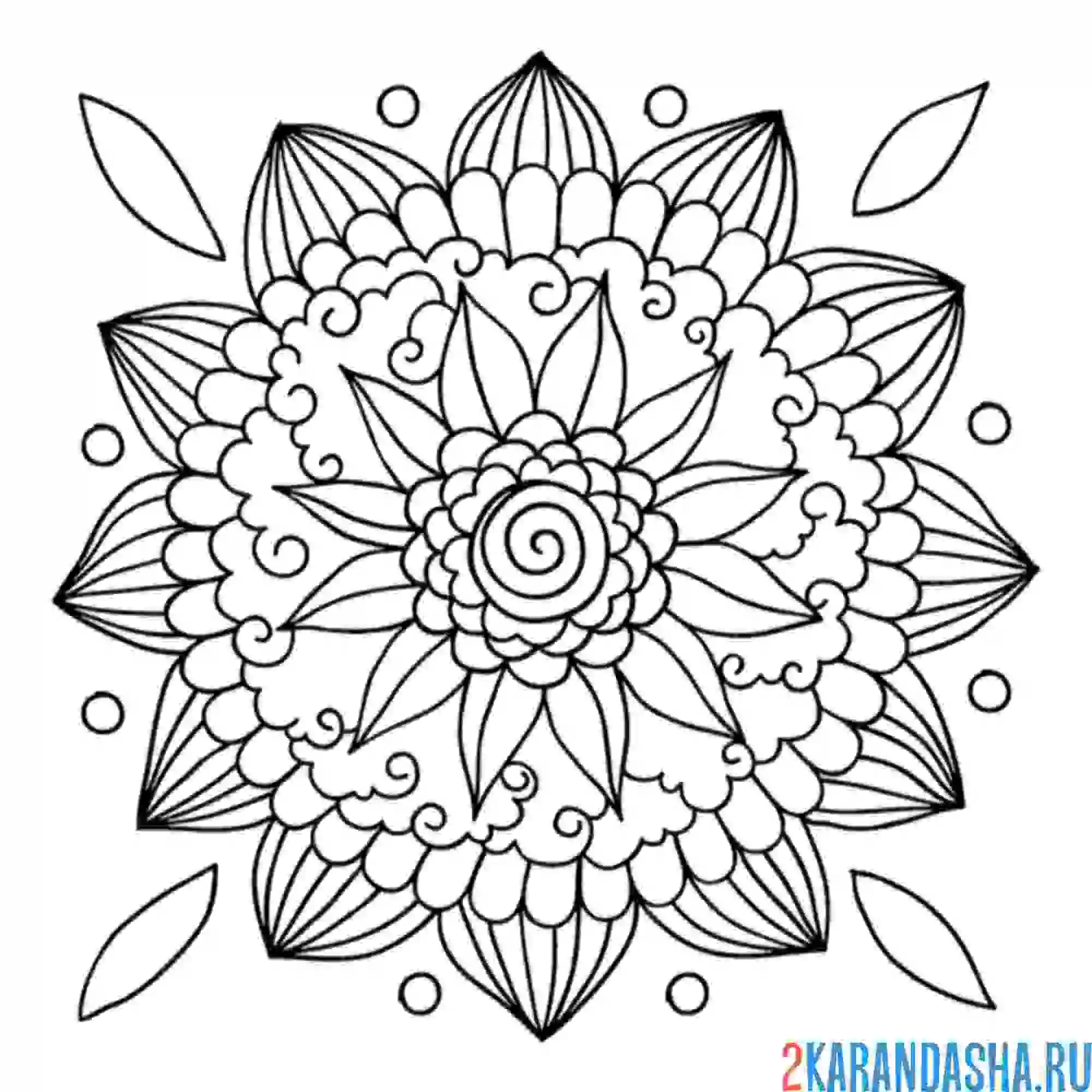 Раскраска мандала новый виток