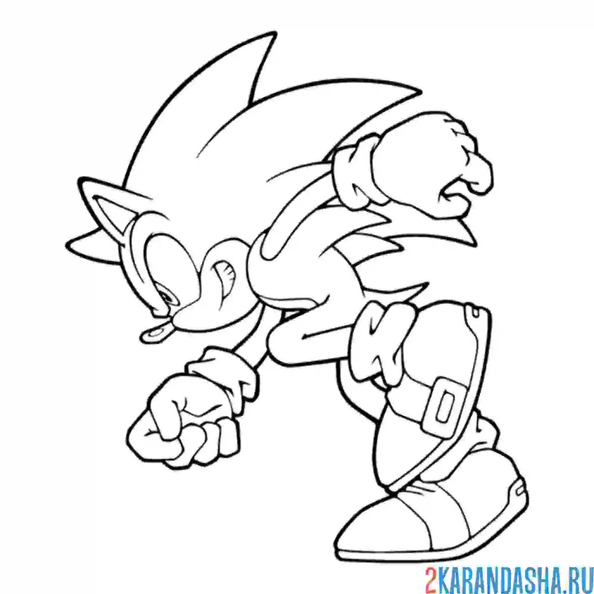 Раскраска соник стартует