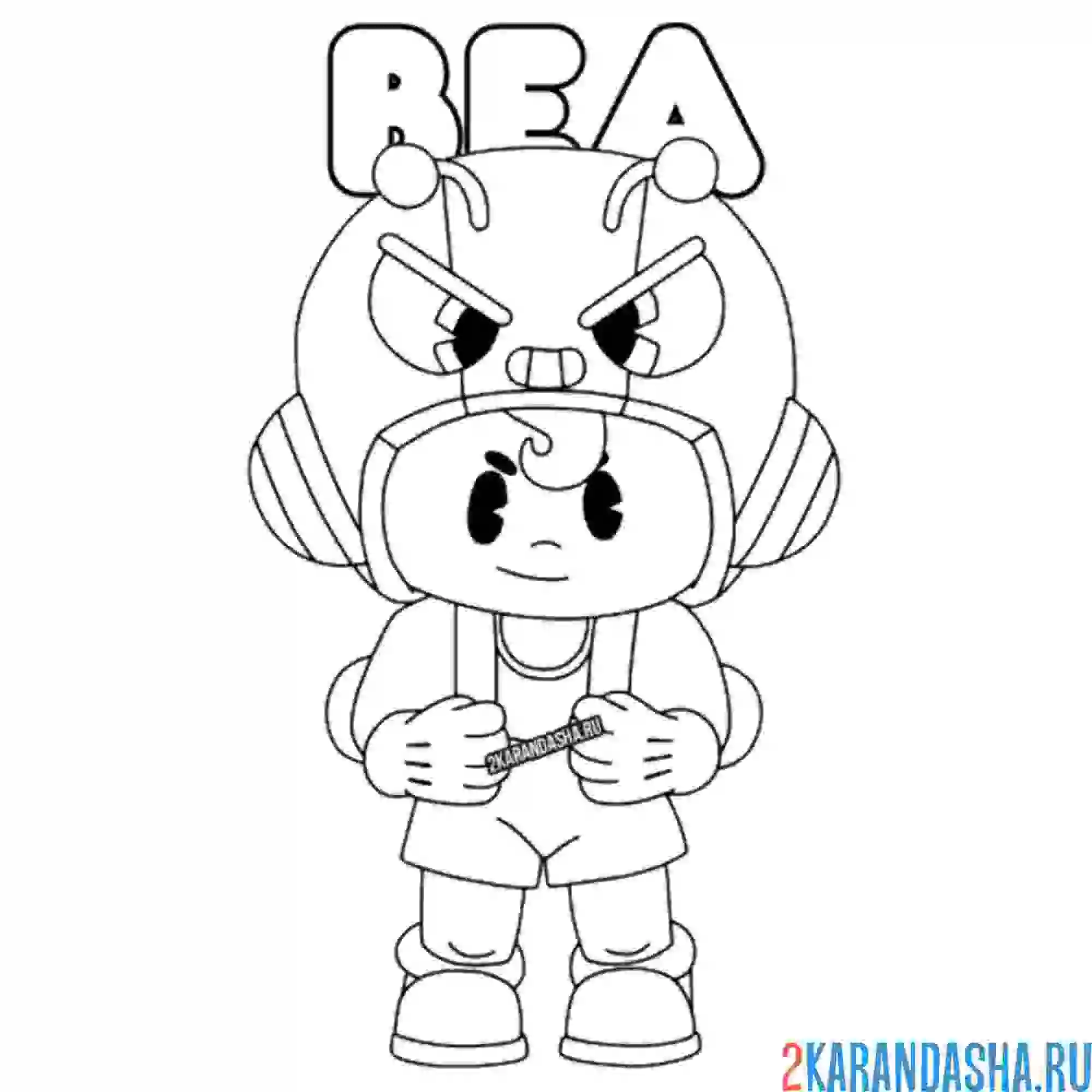 Раскраска архизлодейка беа скин