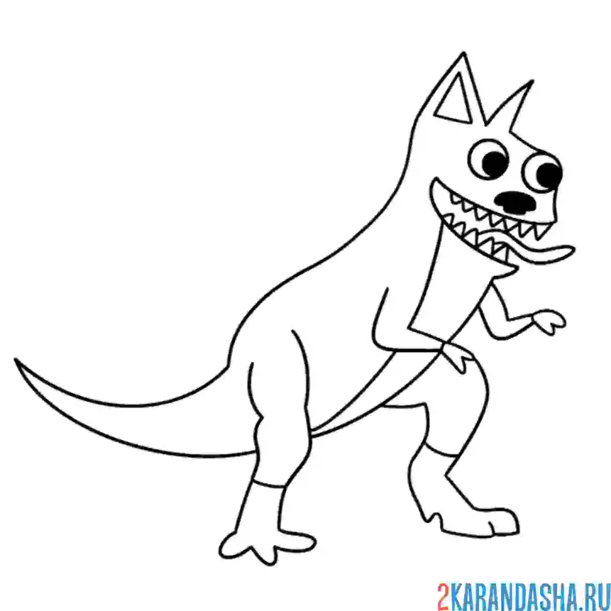 Раскраска банбан kittysaurus