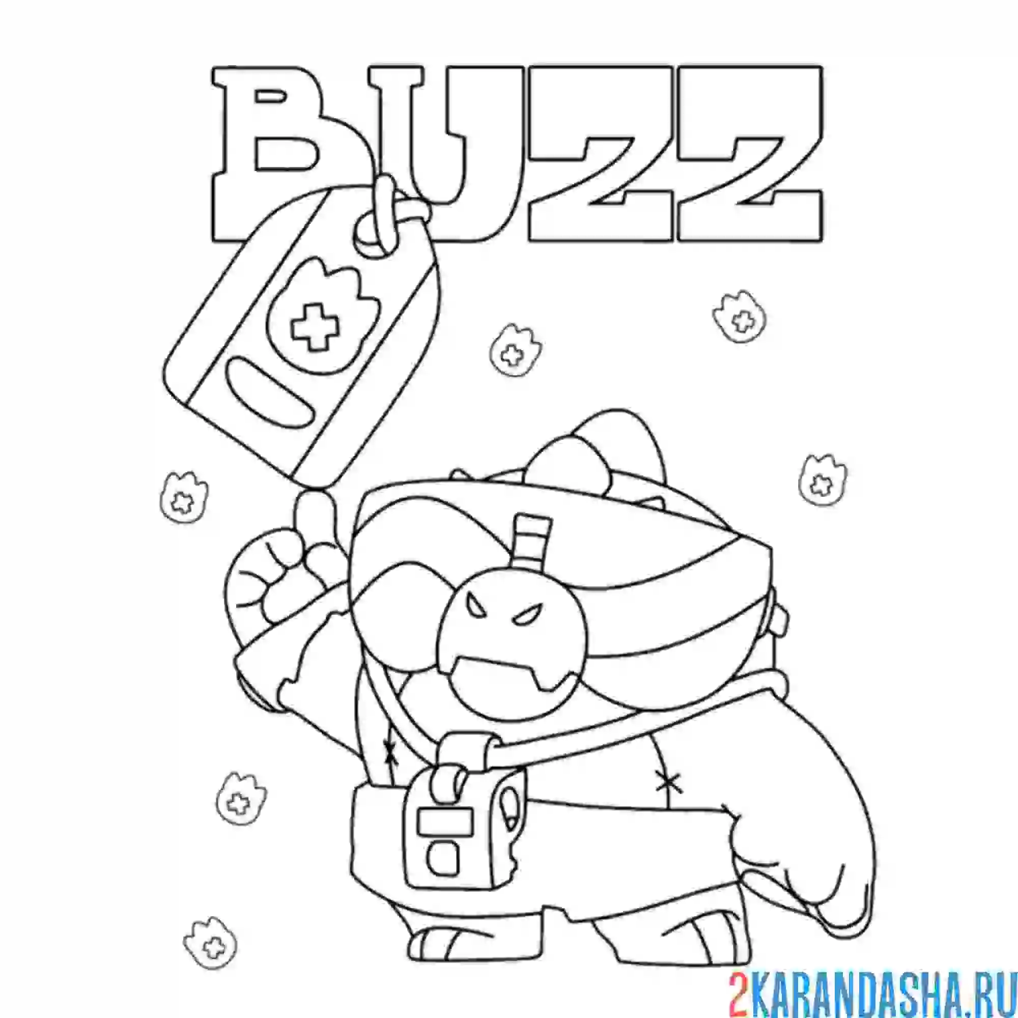 Раскраска базз боец