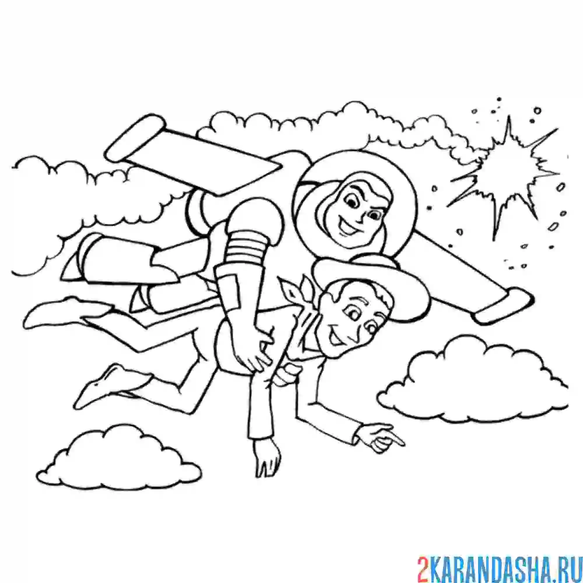 Раскраска базз спасатель