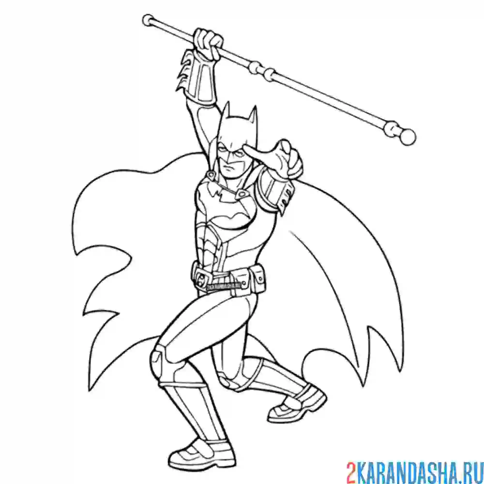 Раскраска бэтмен тренируется