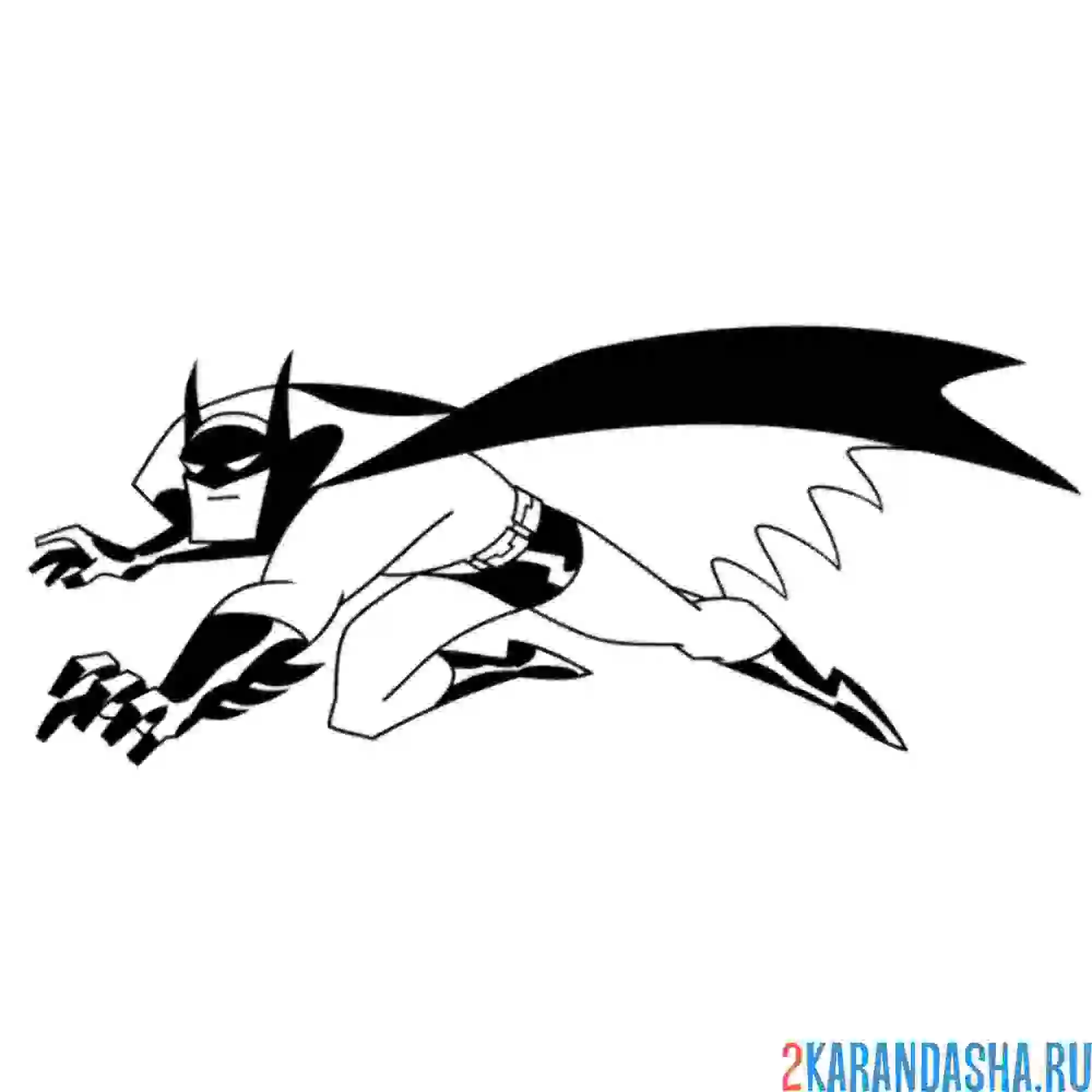 Раскраска человек летучая мышь бэтмен
