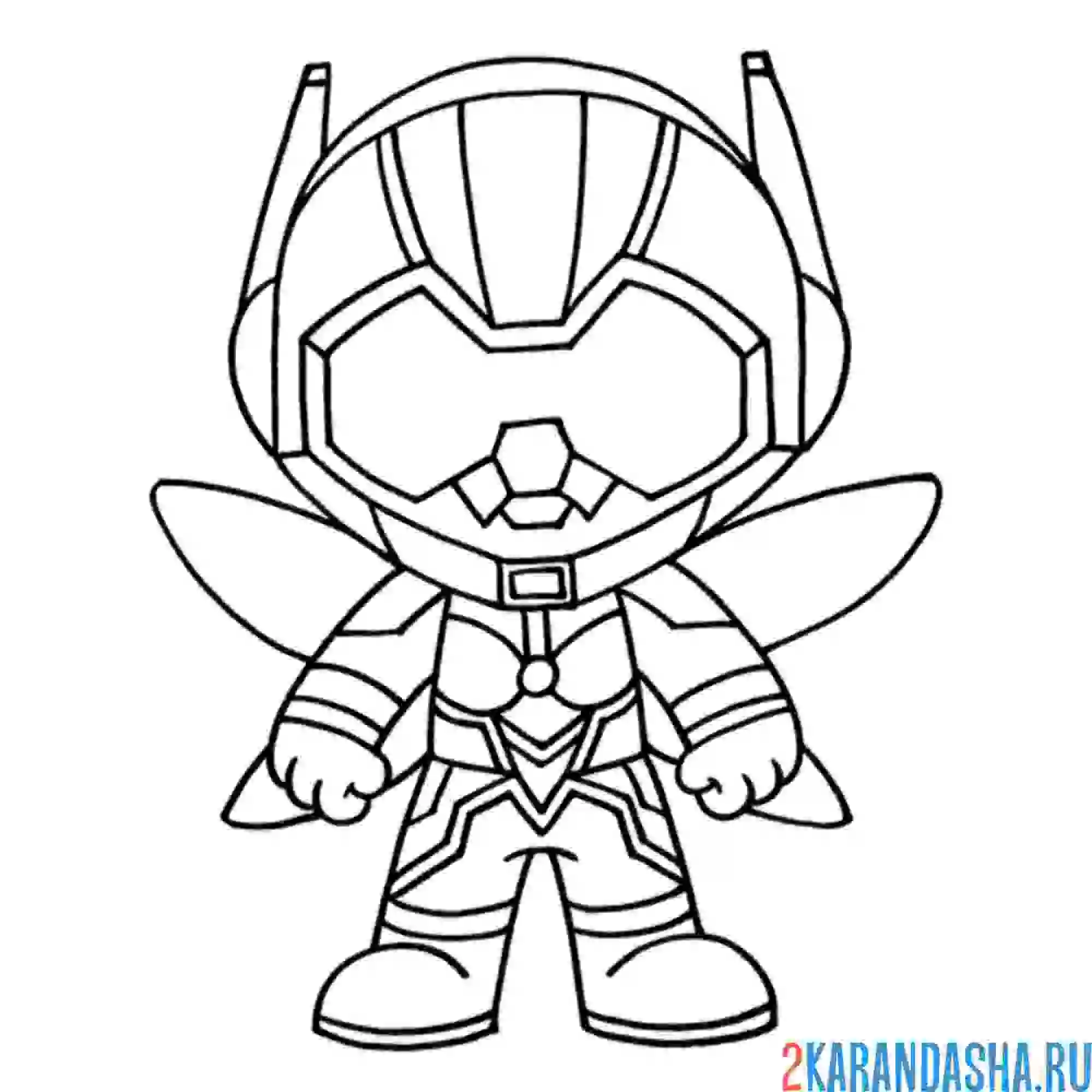 Раскраска человек-муравей