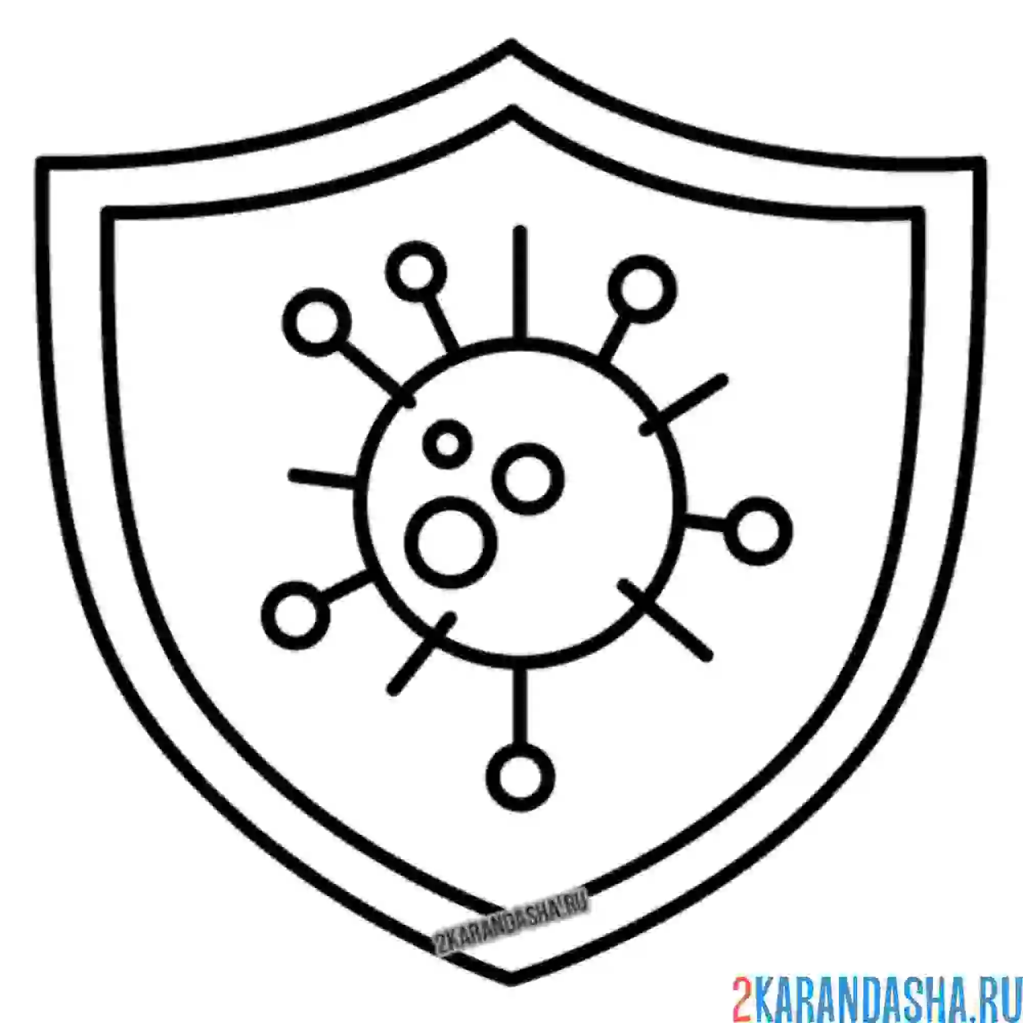 Раскраска covid-19 знак