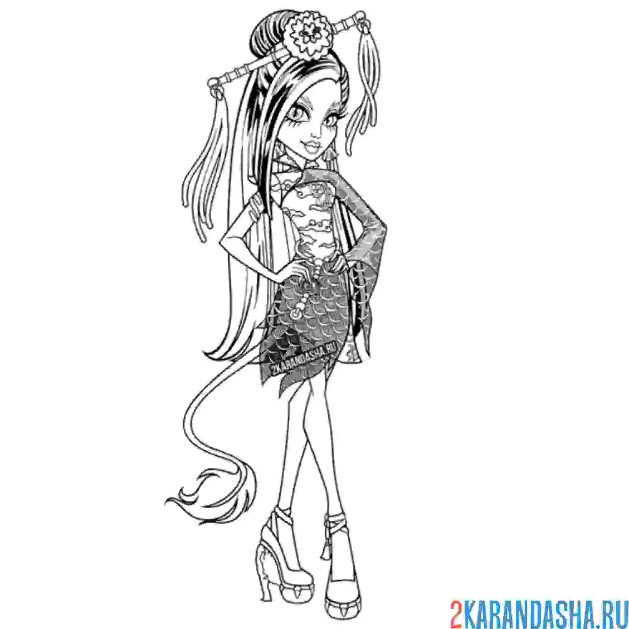 Раскраска монстр хай дженифер лонг