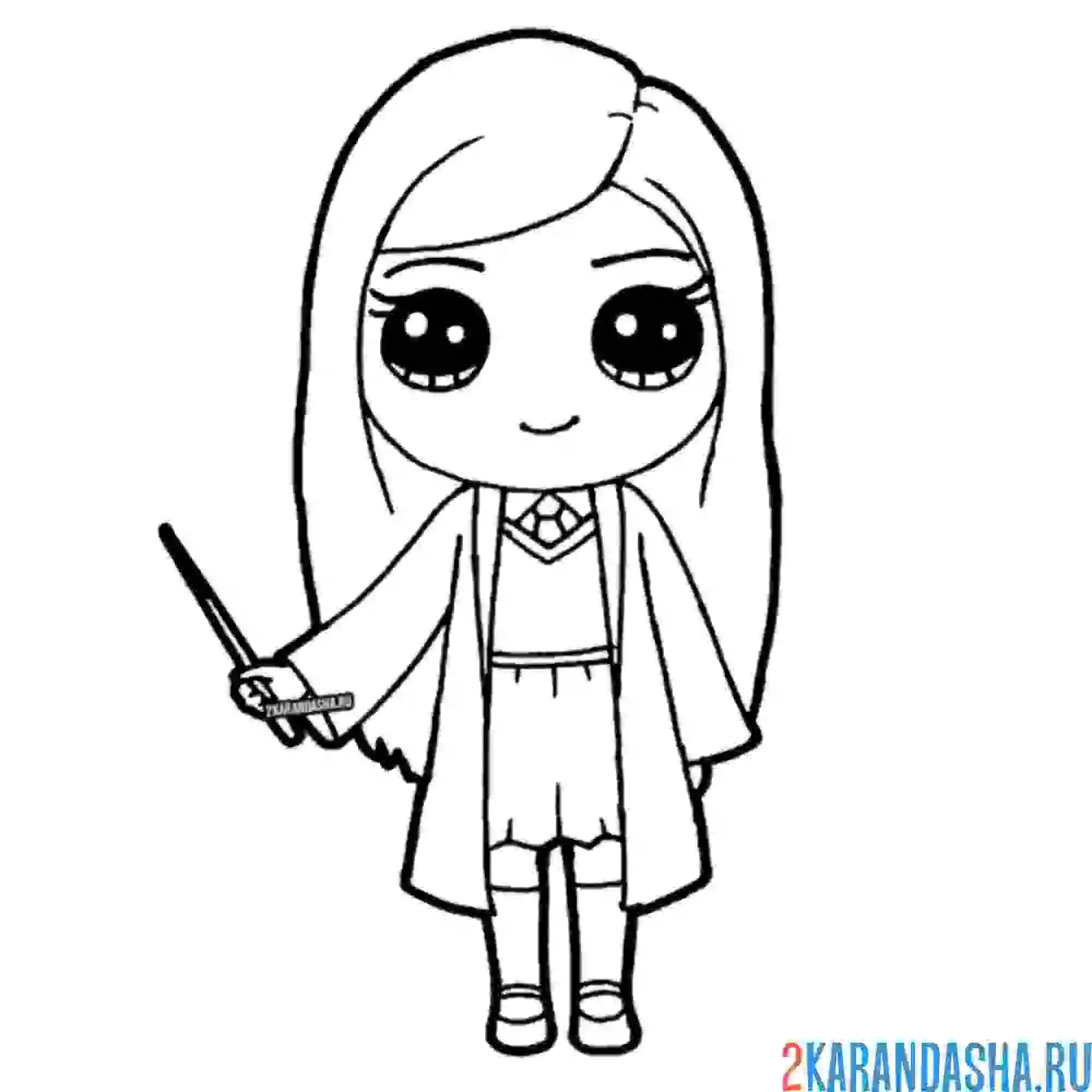 Раскраска джинни уизли из гарри поттера