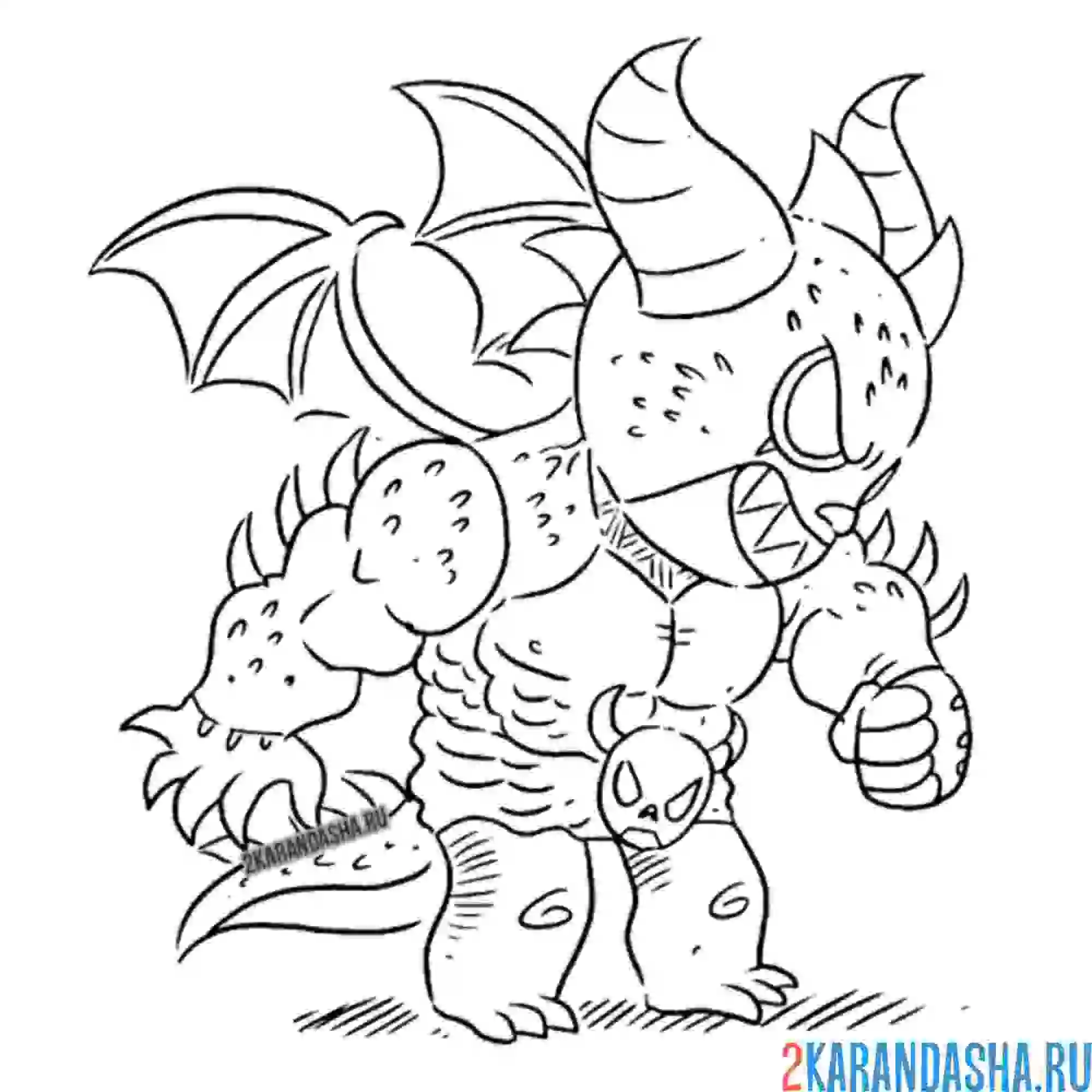 Раскраска эль примо дракон вердозо