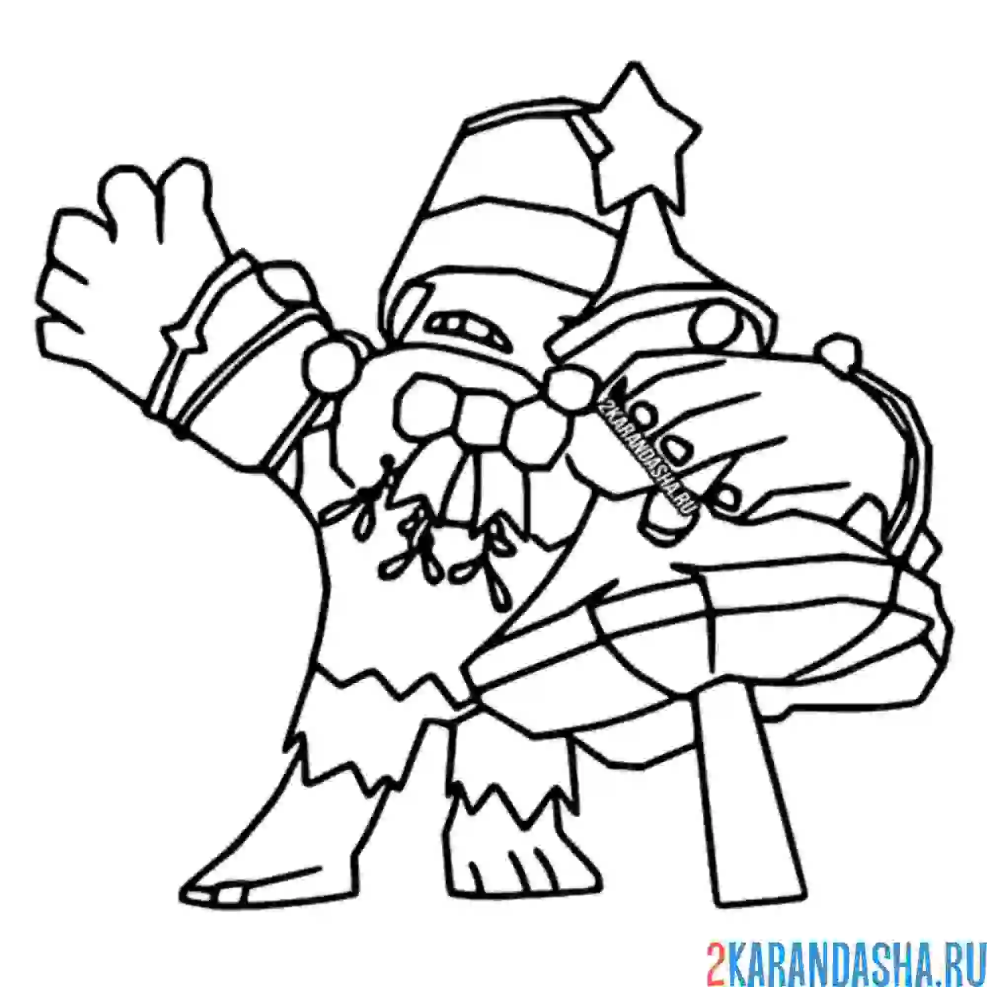 Раскраска фрэнк новогодний