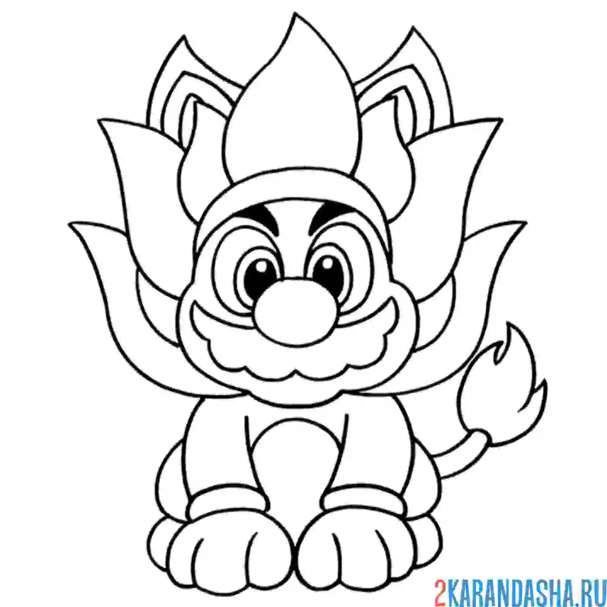 Раскраска giga cat кот марио