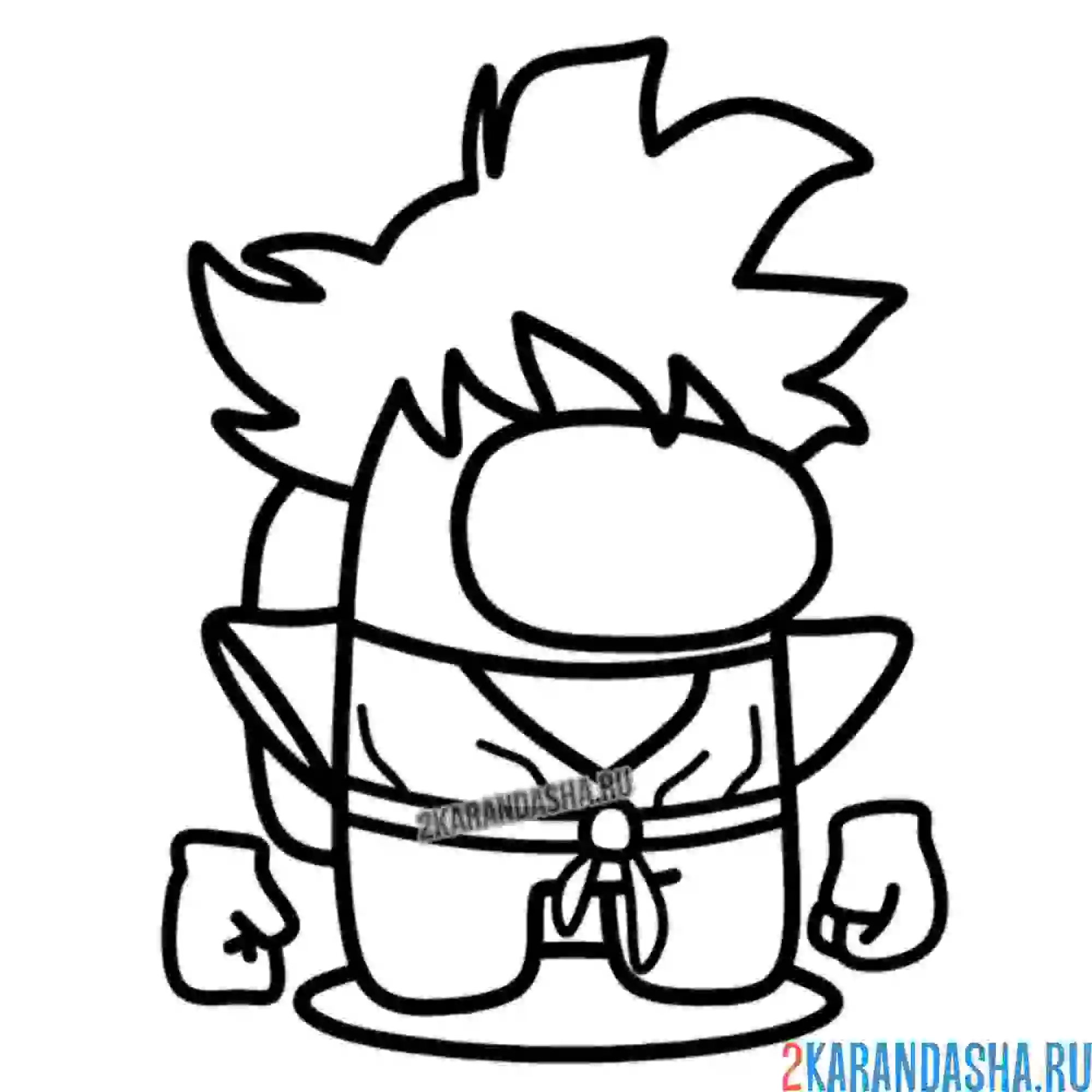 Раскраска амонг ас гоку член экипажа