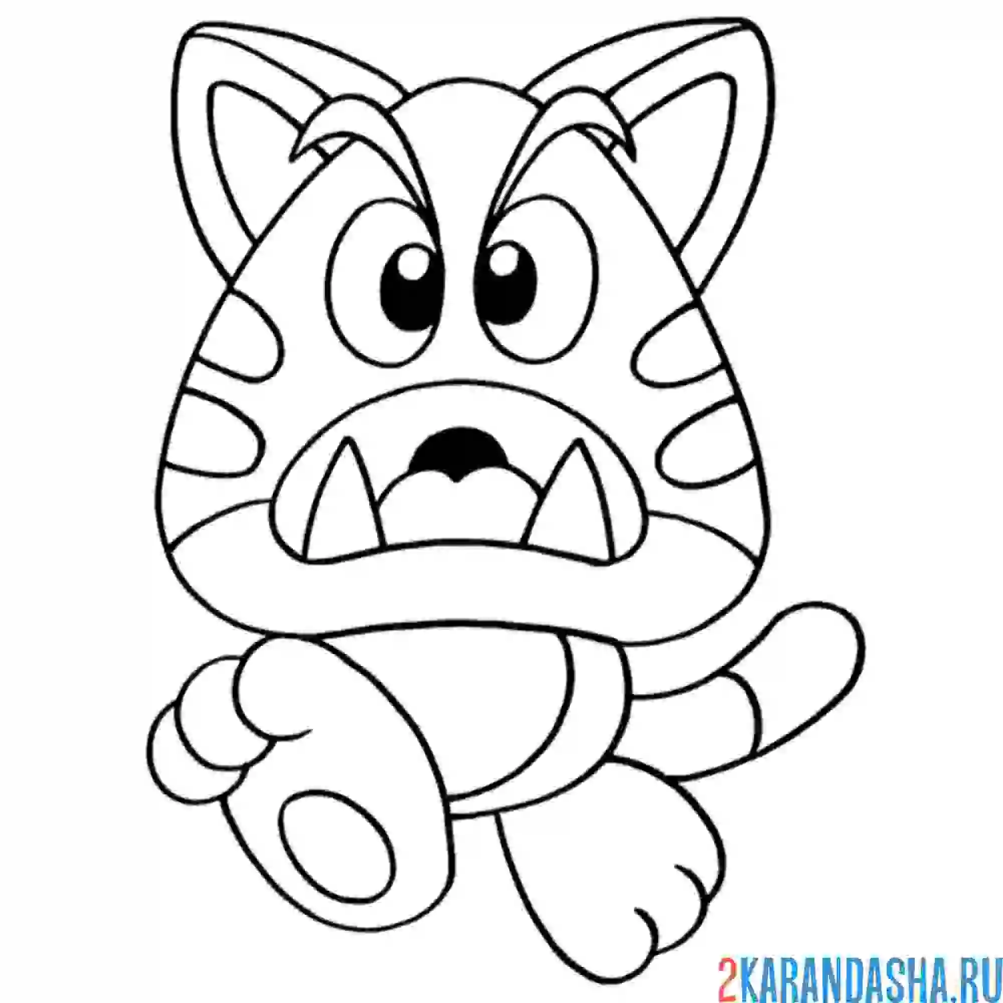 Раскраска goomba cat супер марио