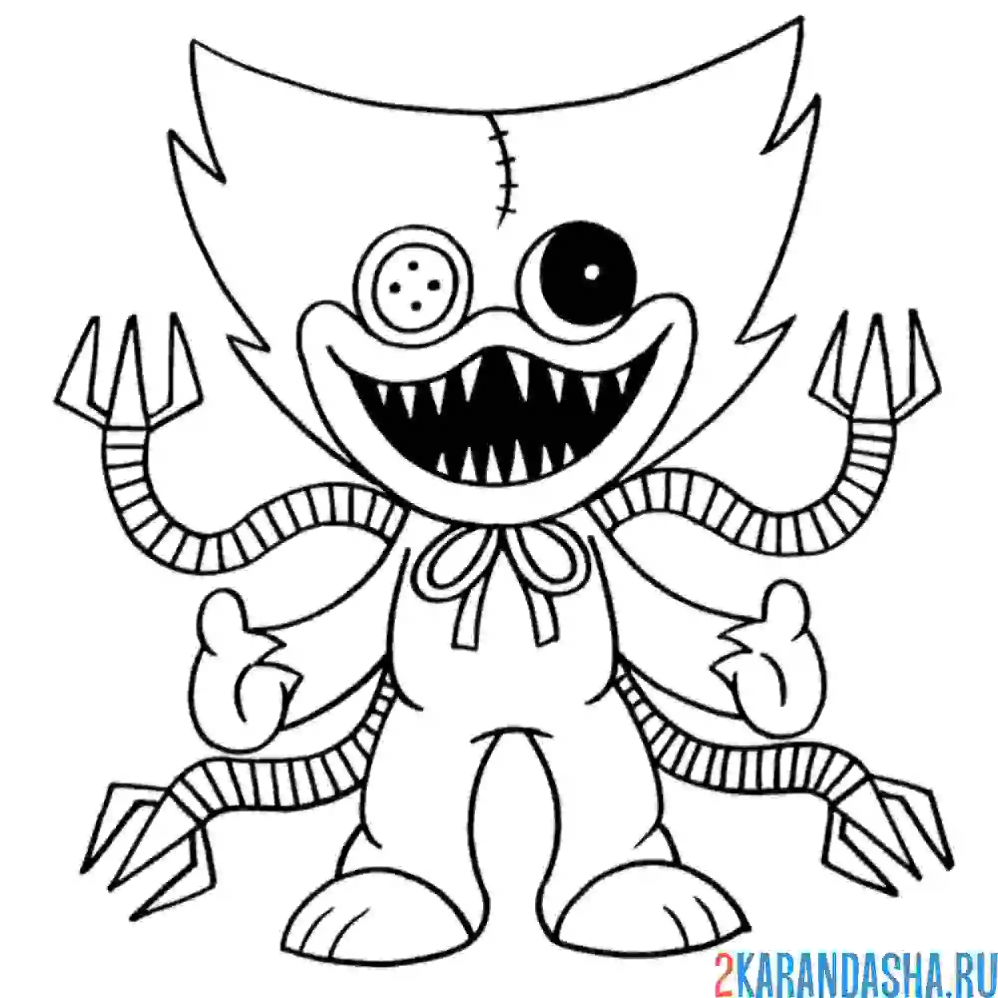 Раскраска хагги вагги сэдди