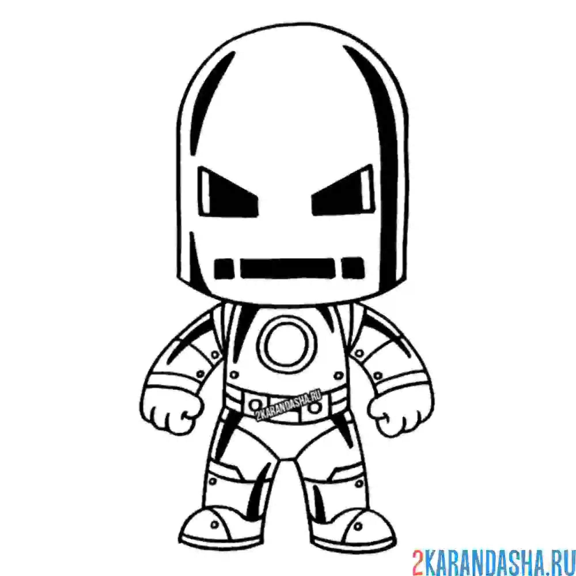 Раскраска железный человек первая модель