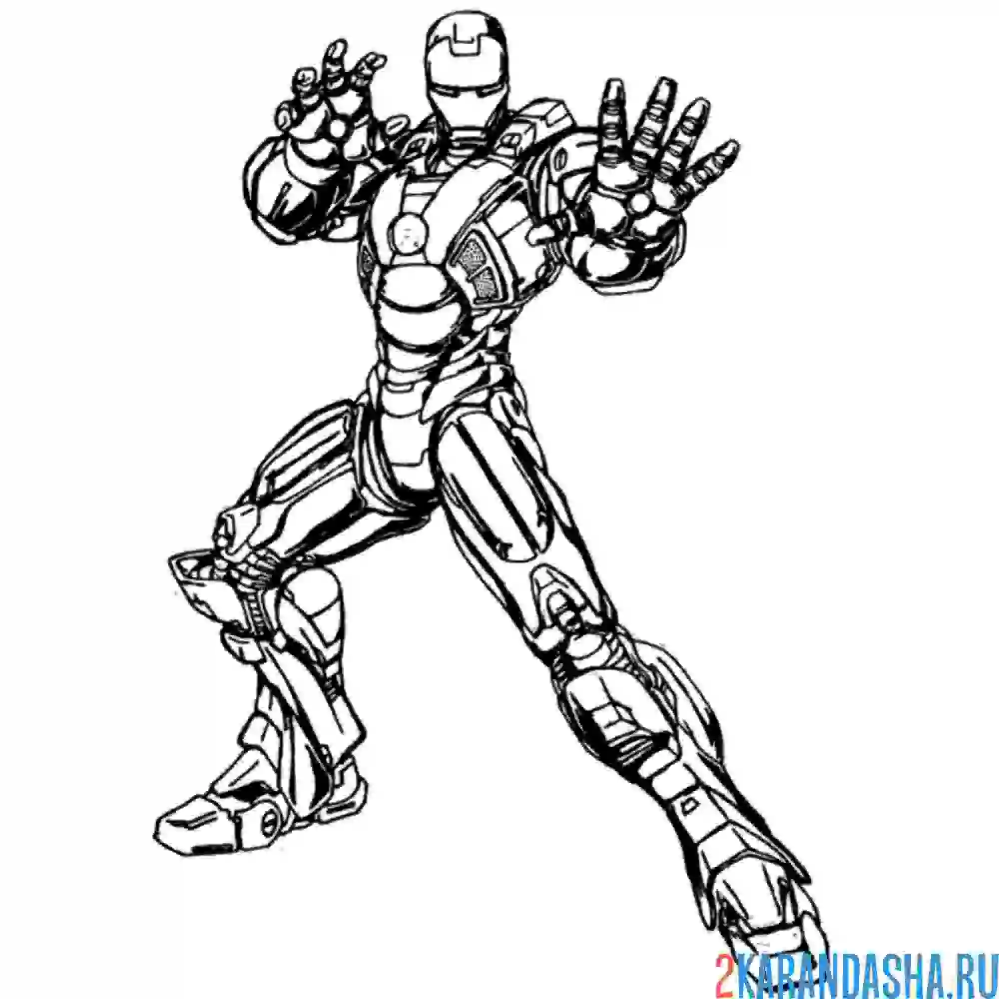 Раскраска железный человек популярный
