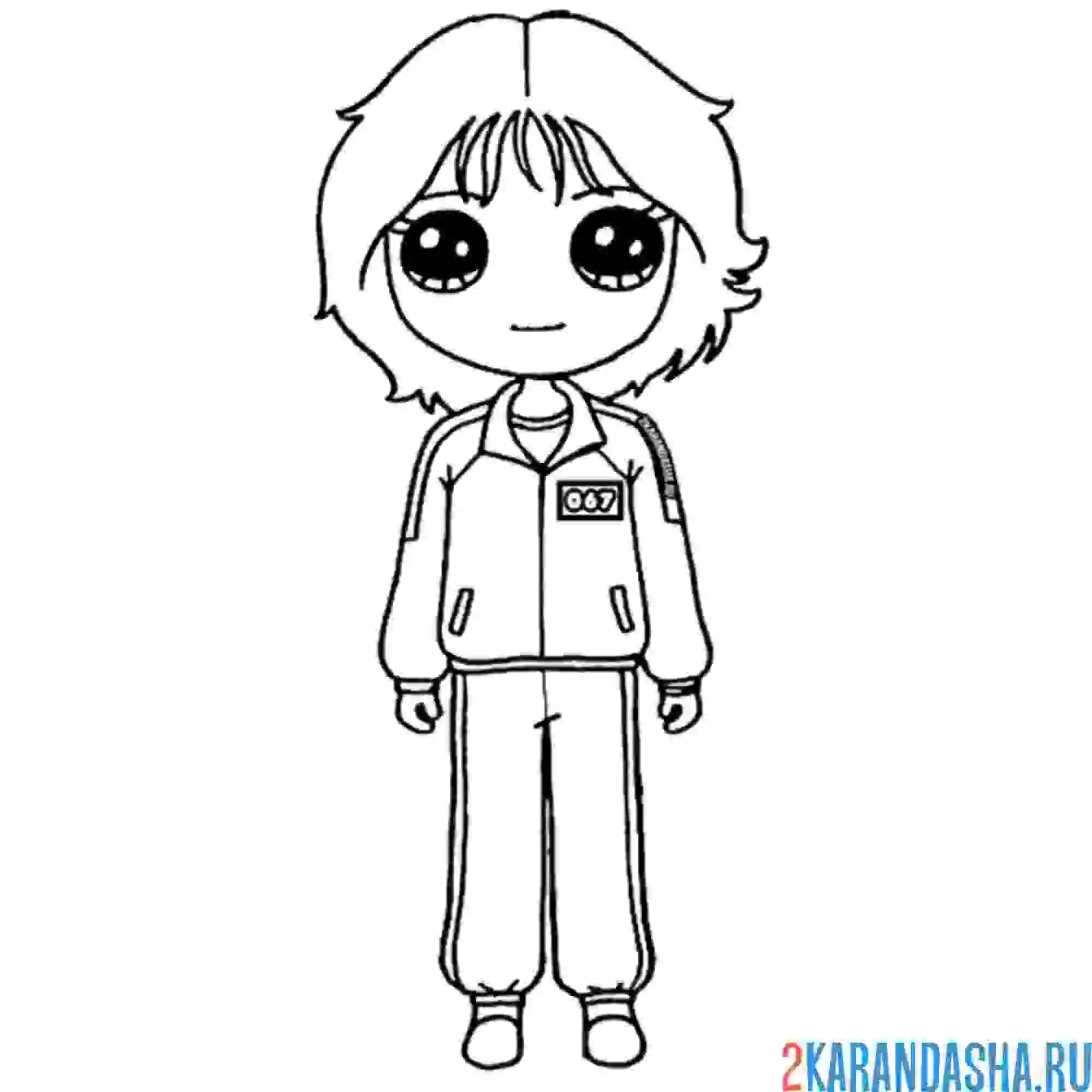 Раскраска кан сэ бёк, игрок номер 067