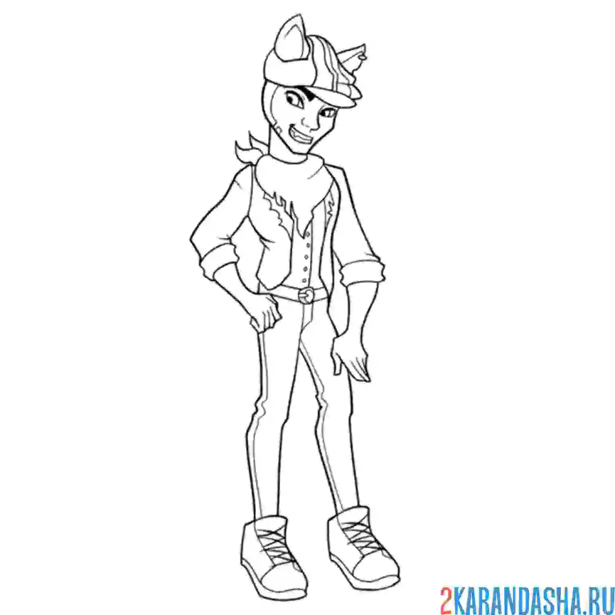 Раскраска монстр хай клод вульф мальчик