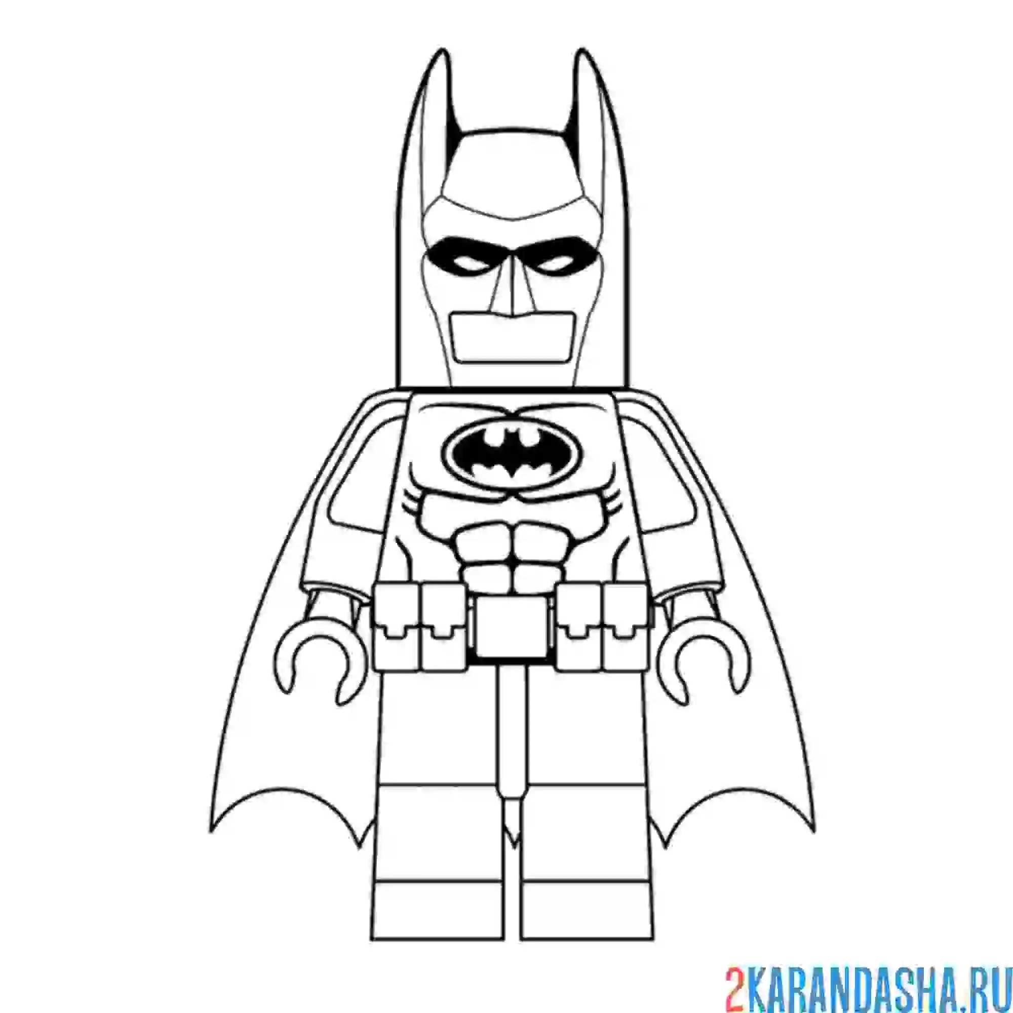 Раскраска лего супергерой бэтмен
