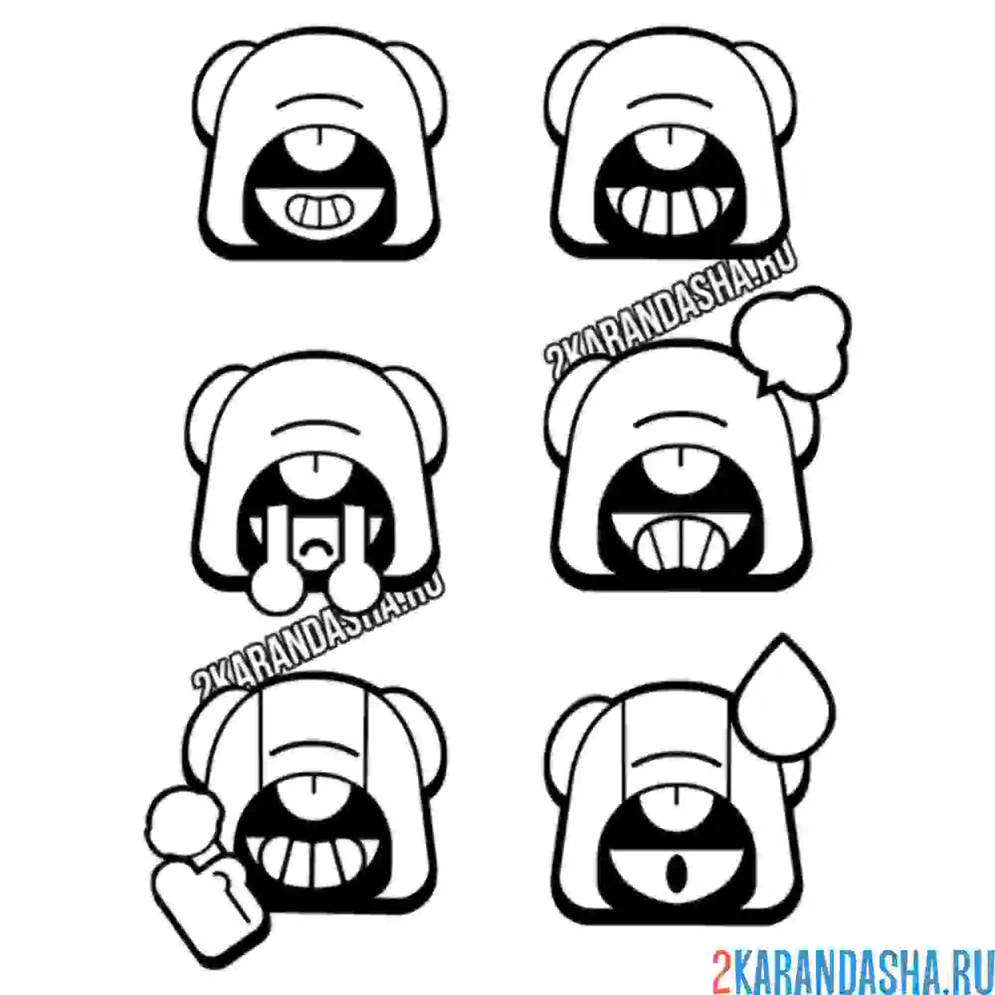 Раскраска леон эмодзи