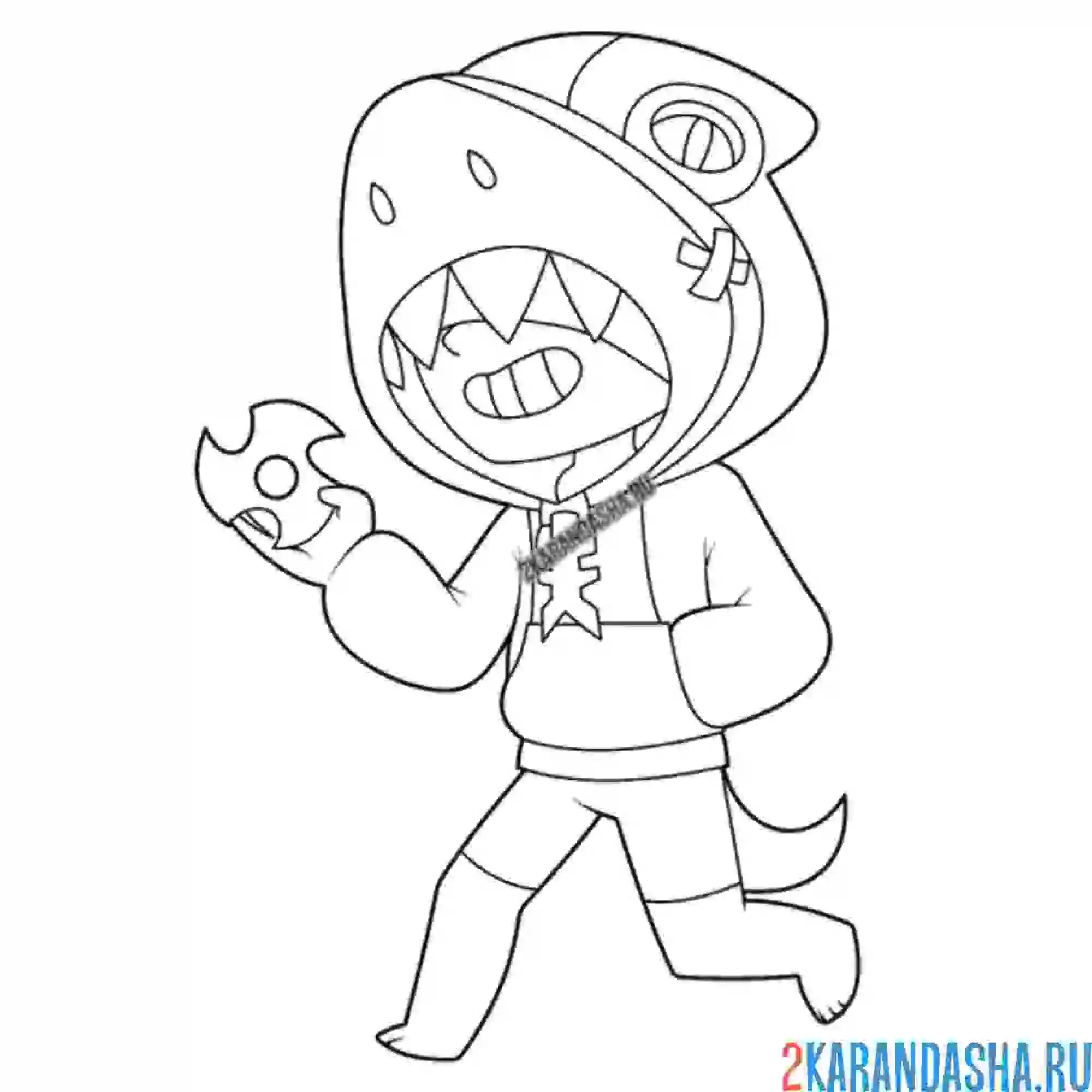 Раскраска леон скин крутой 2021