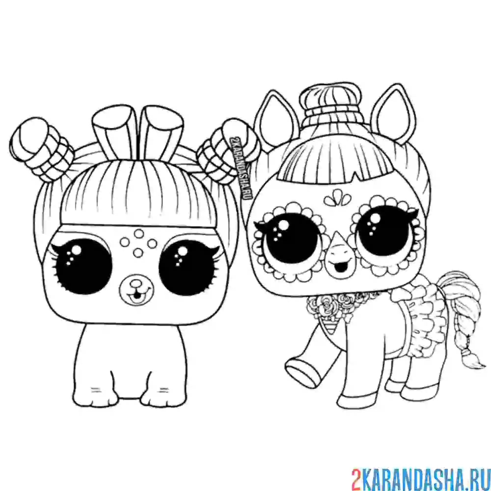 Раскраска лол питомцы новая серия