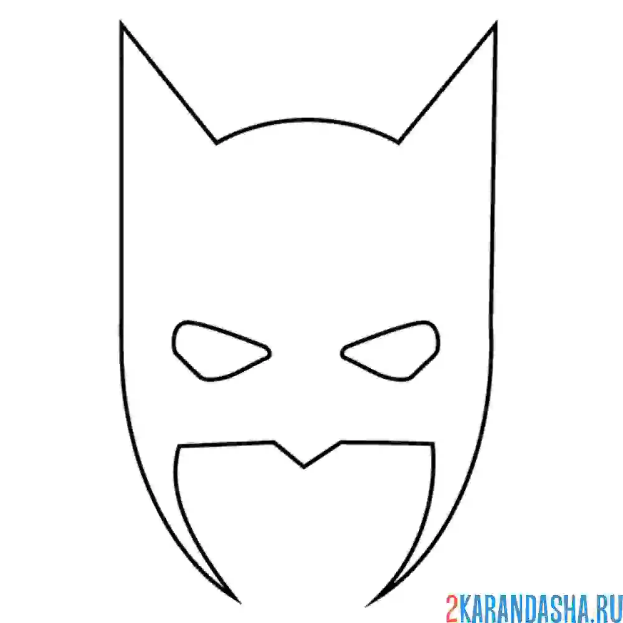 Раскраска маска бэтмена