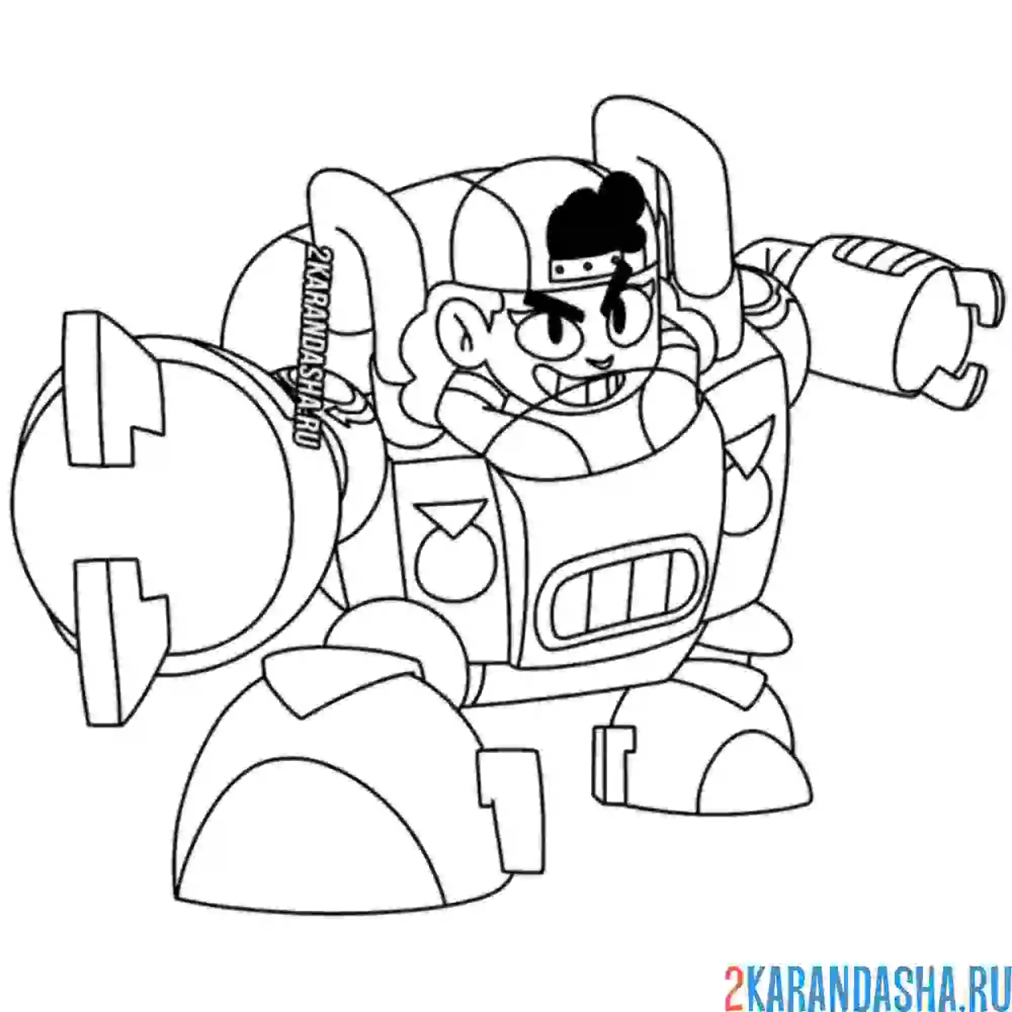 Раскраска мэг боец в костюме