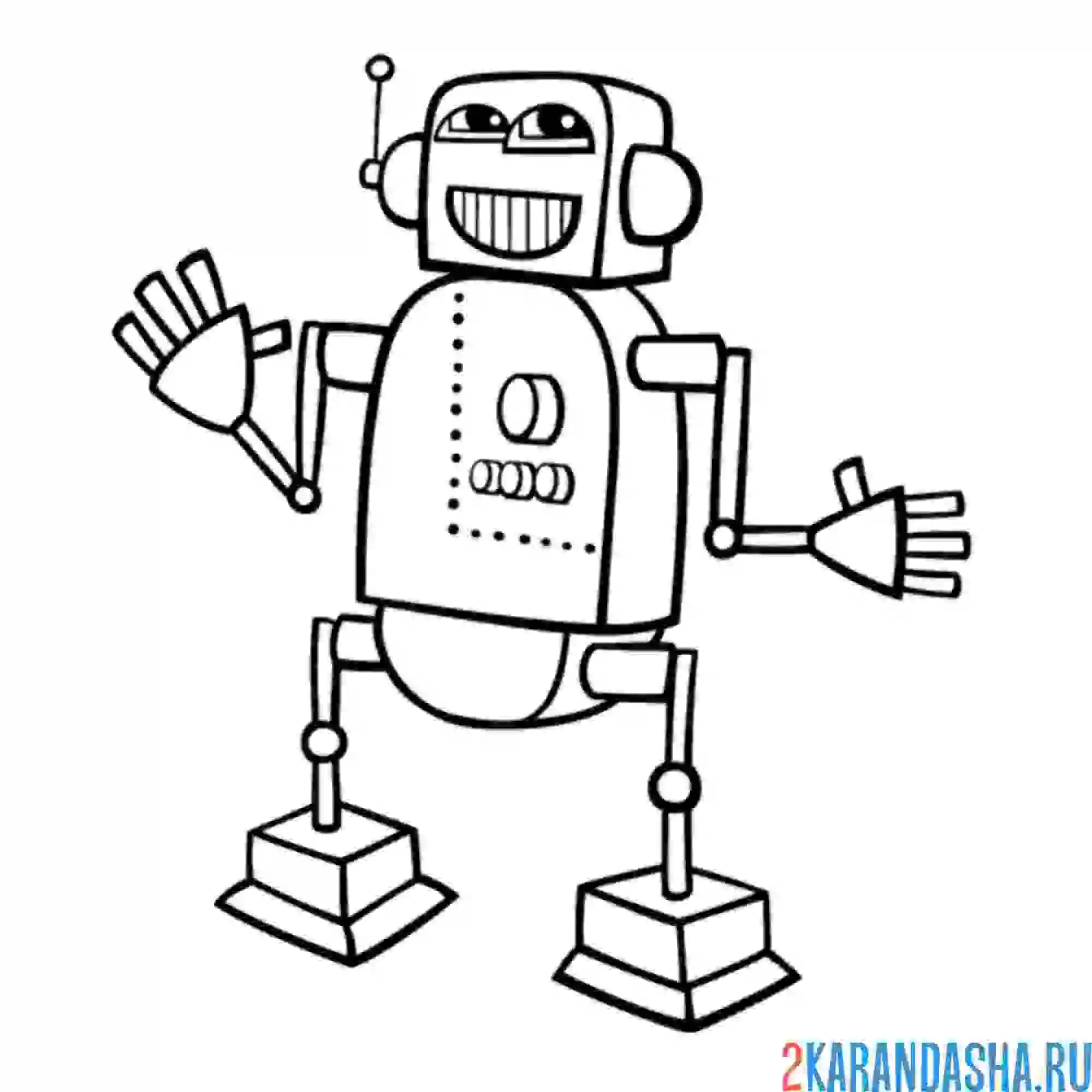 Раскраска механический робот