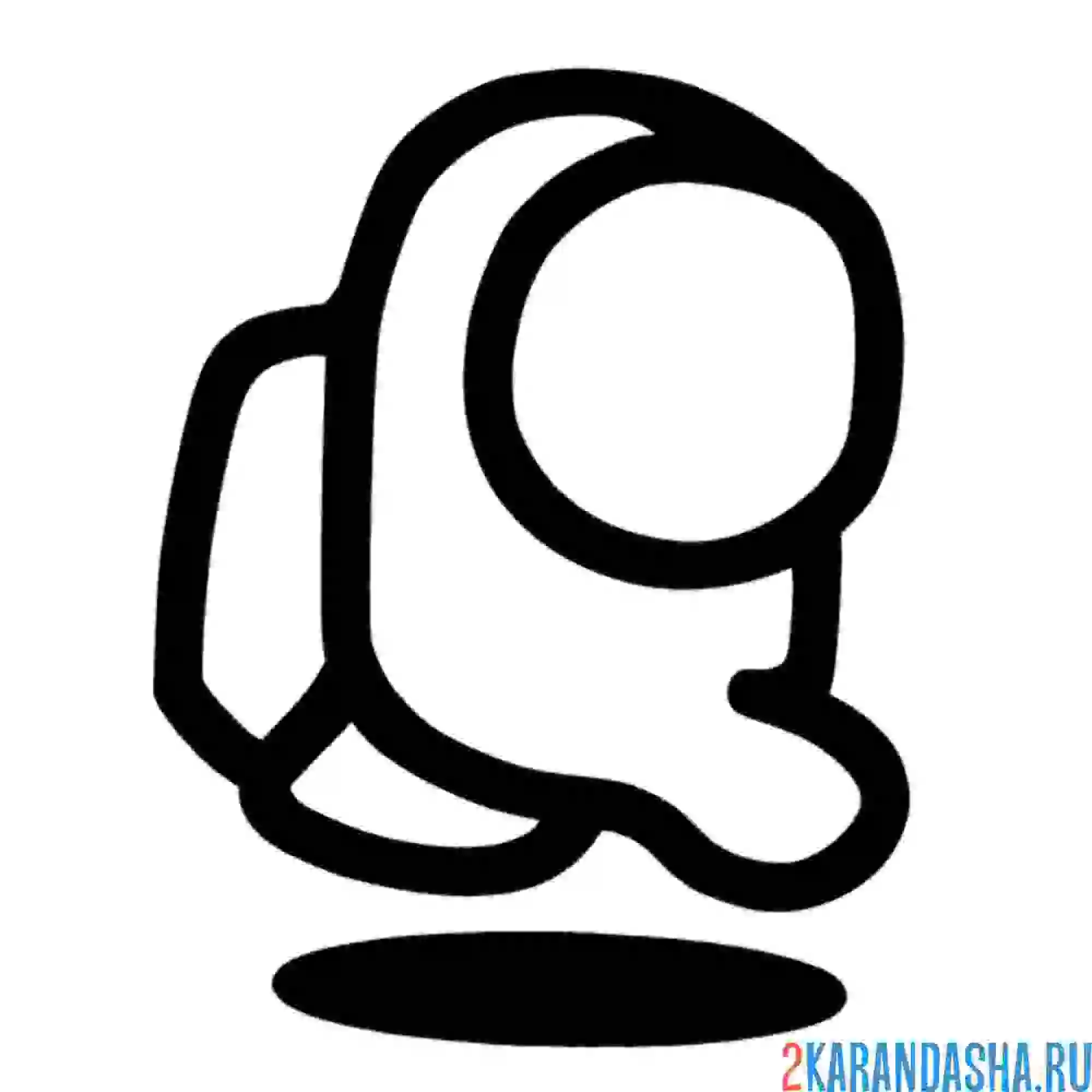 Раскраска мини космонавт член экипажа амонг ас