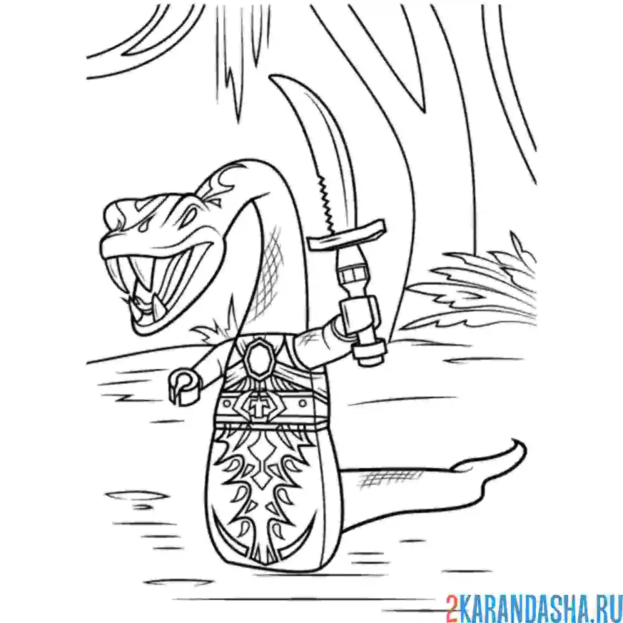 Раскраска монстр из прошлого