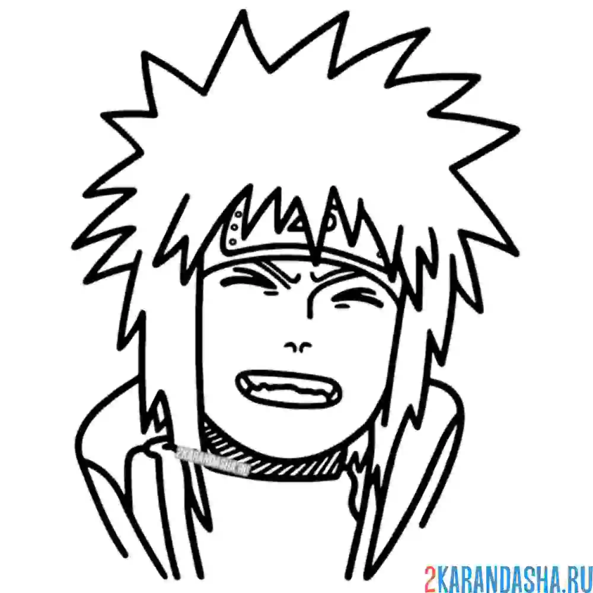 Раскраска наруто смеется