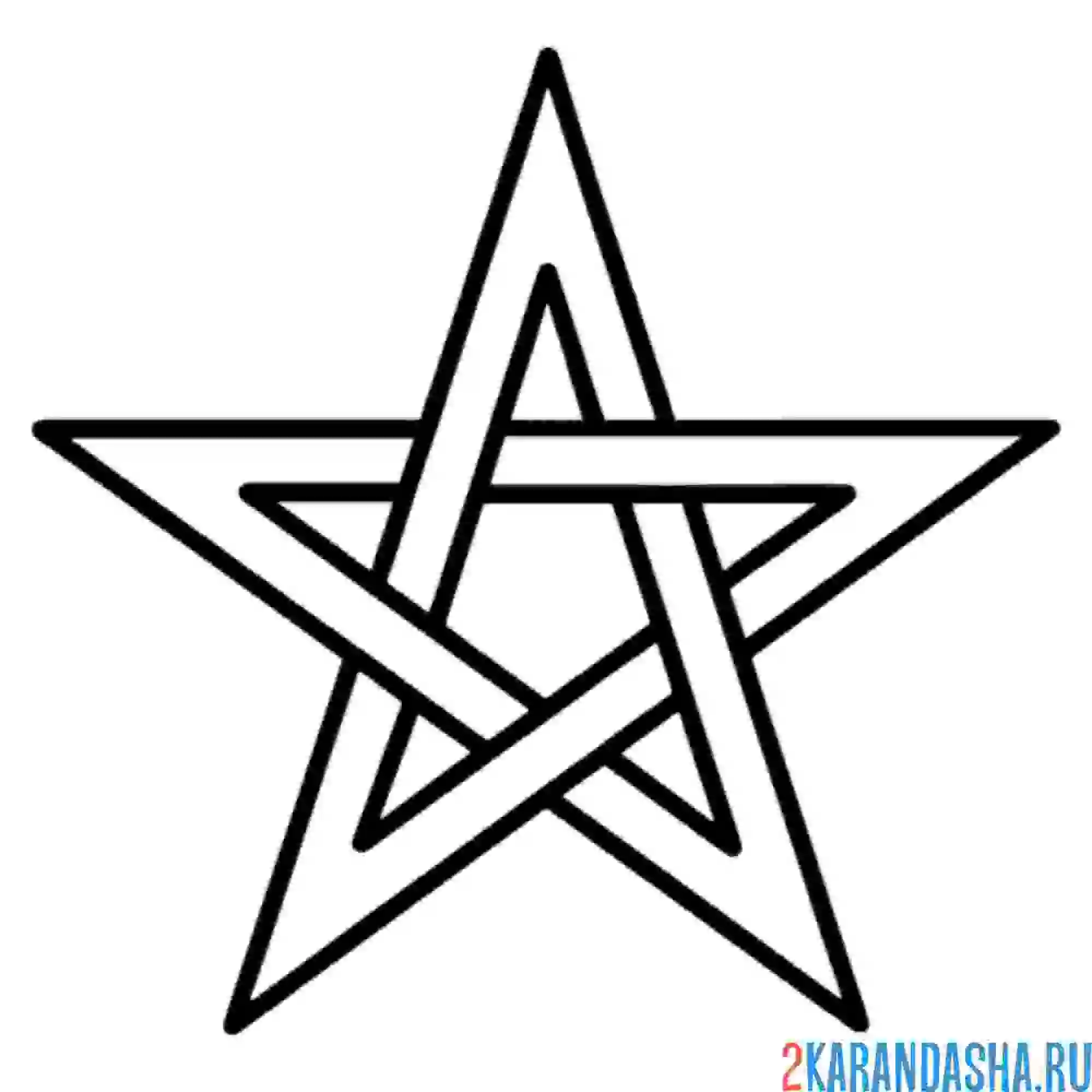 Раскраска необычная звезда